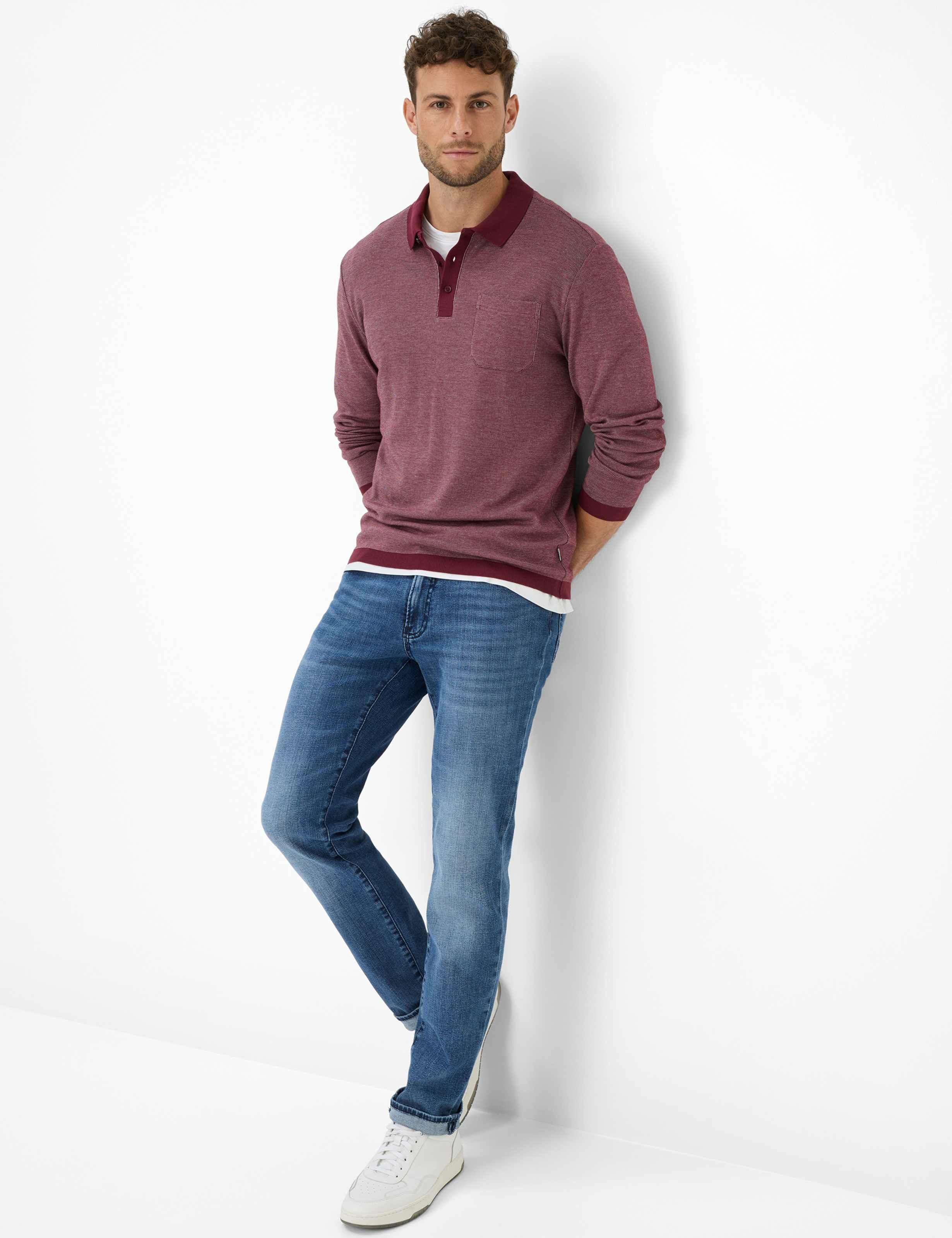 Brax Langarm-Poloshirt