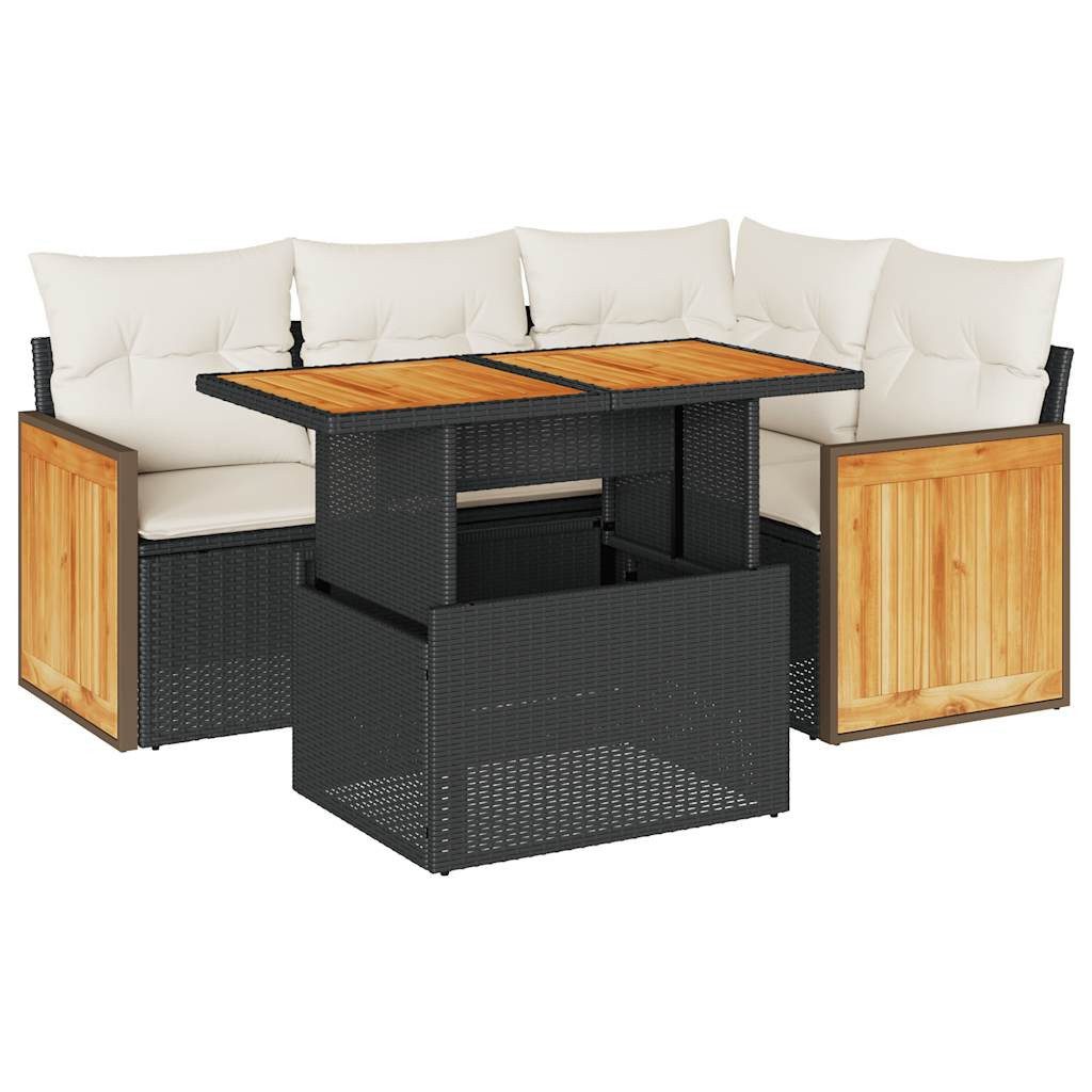 vidaXL Gartenlounge-Set 5tlg. Garten-Sofagarnitur mit Kissen günstig online kaufen
