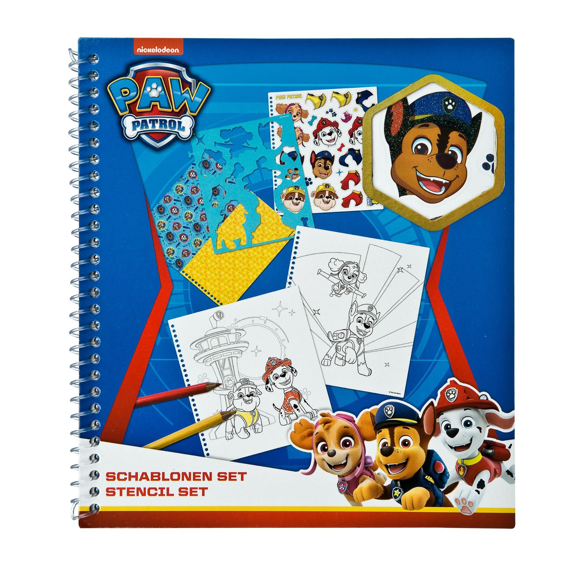 PAW PATROL Zeichenblock Schablonenblock Vorlagenblock Zeichenblock – Kreativer Malspaß