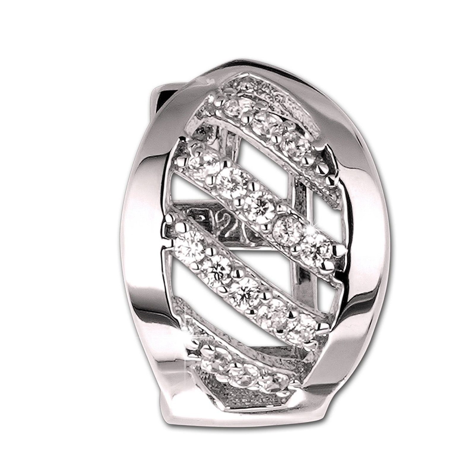 SilberDream Paar Creolen SilberDream Damen Creolen Ohrringe Blatt (Creolen) günstig online kaufen