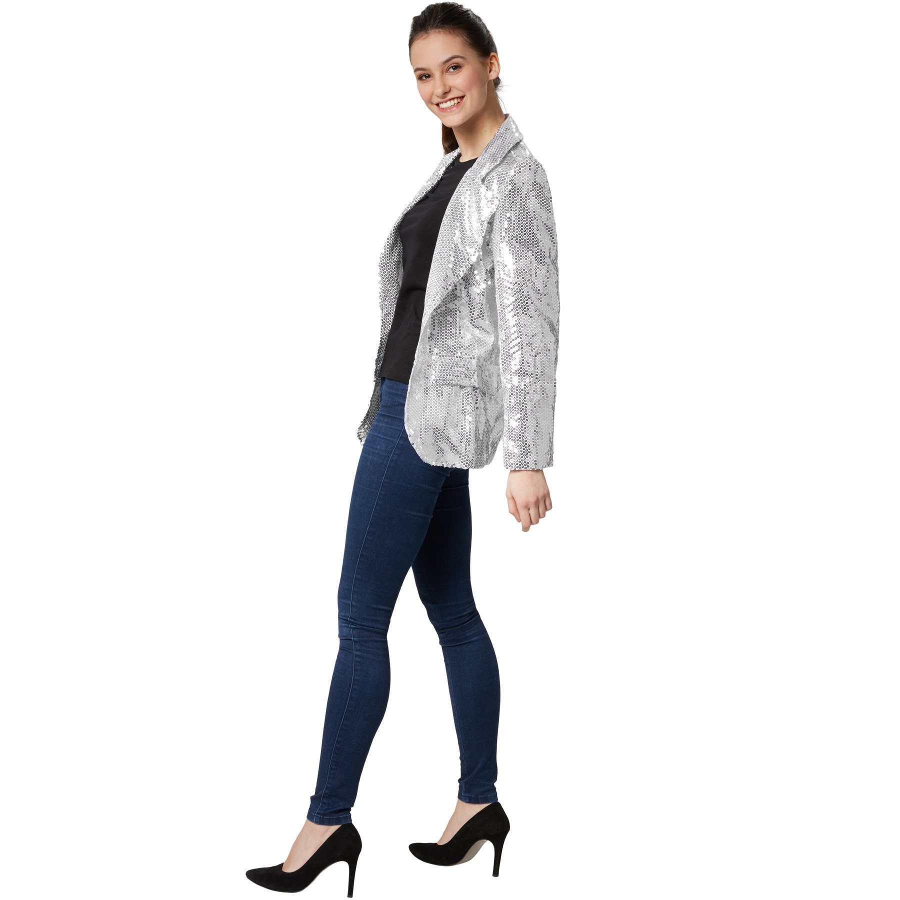 dressforfun Blouson Pailletten-Jackett Damen