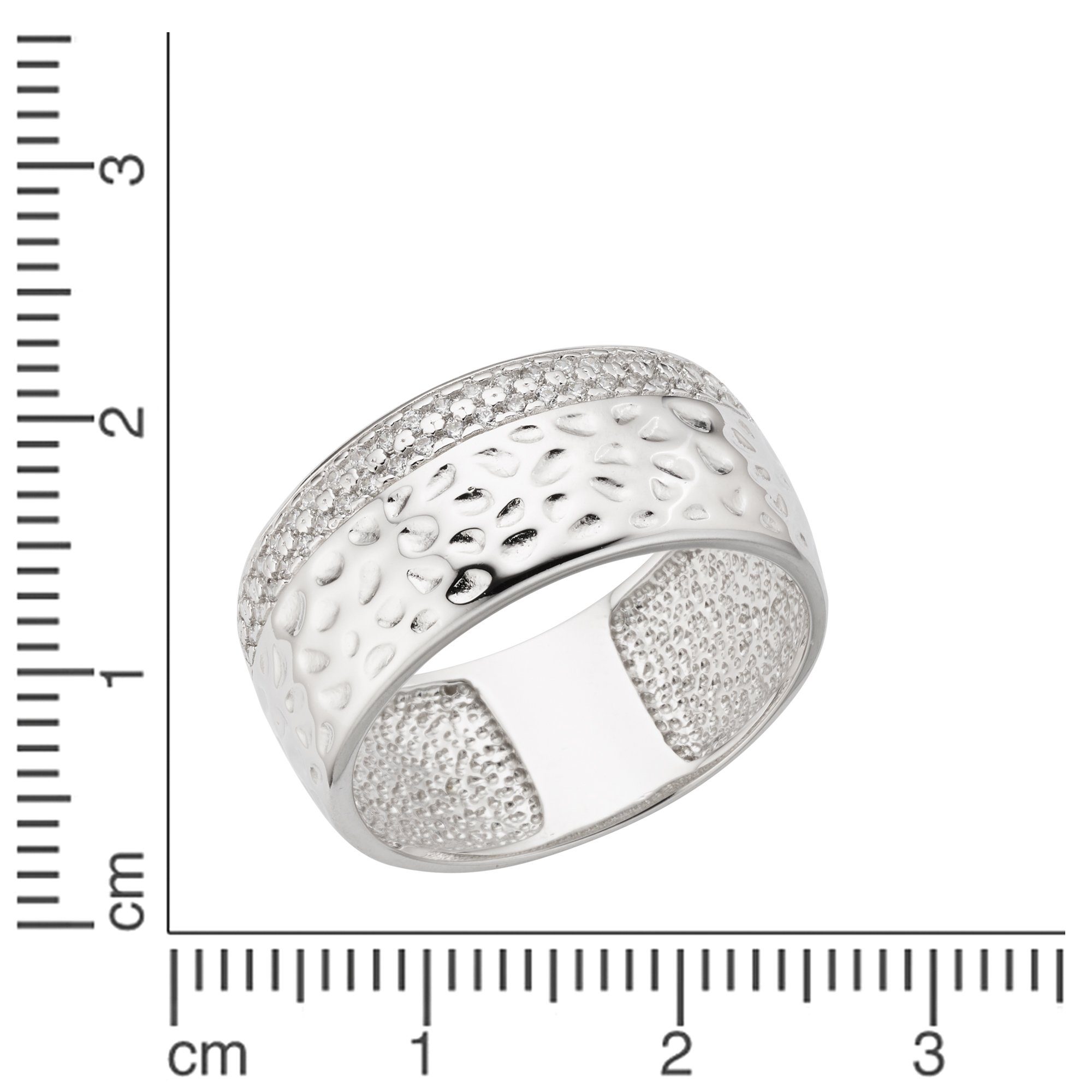 Silber 925/- Fingerring weiß Zirkonia Sterling Zeeme