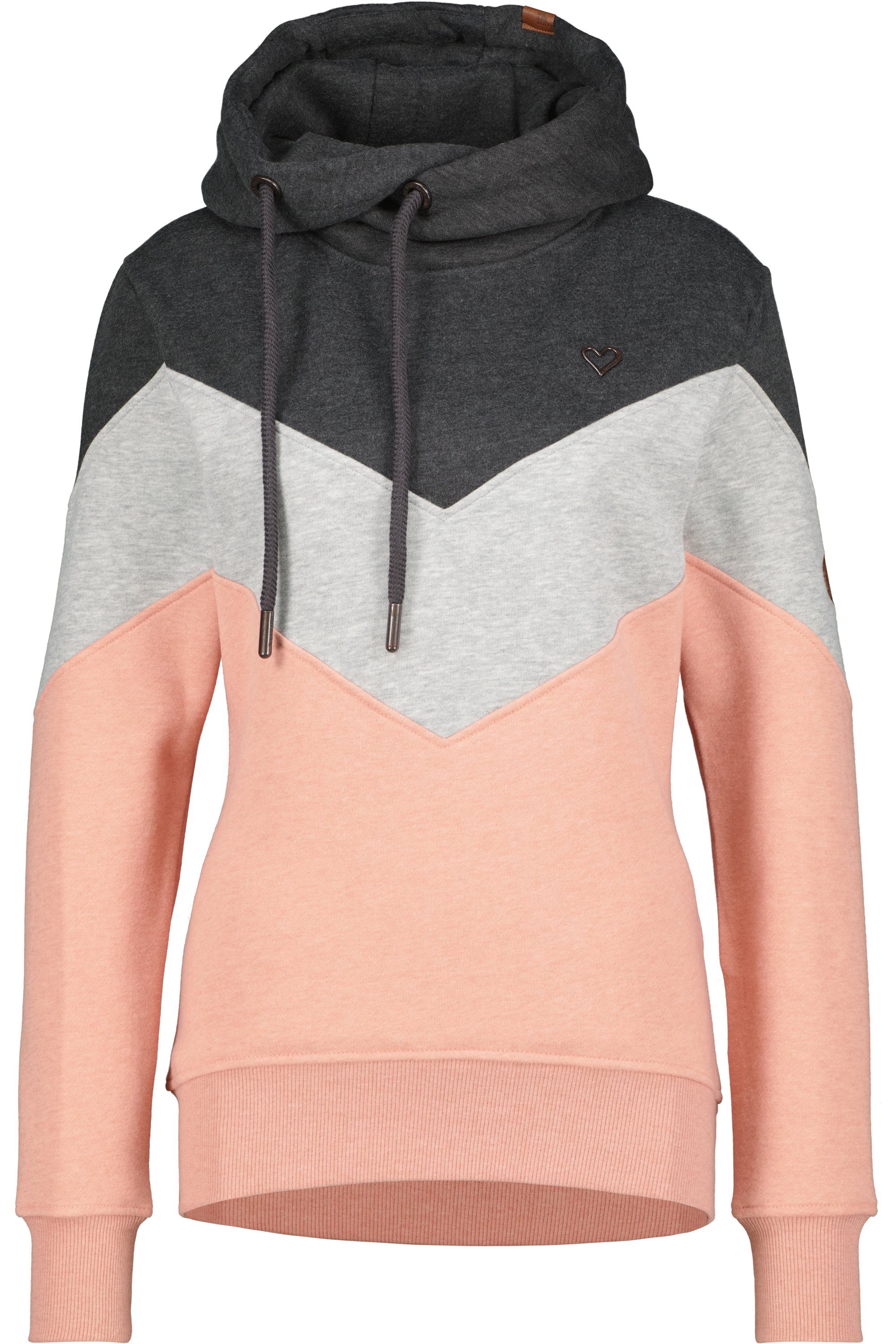 Alife Sweatshirt Kapuzensweatshirt, Sweat Damen StellaAK melange A & Kapuzensweatshirt Kickin mahagonium