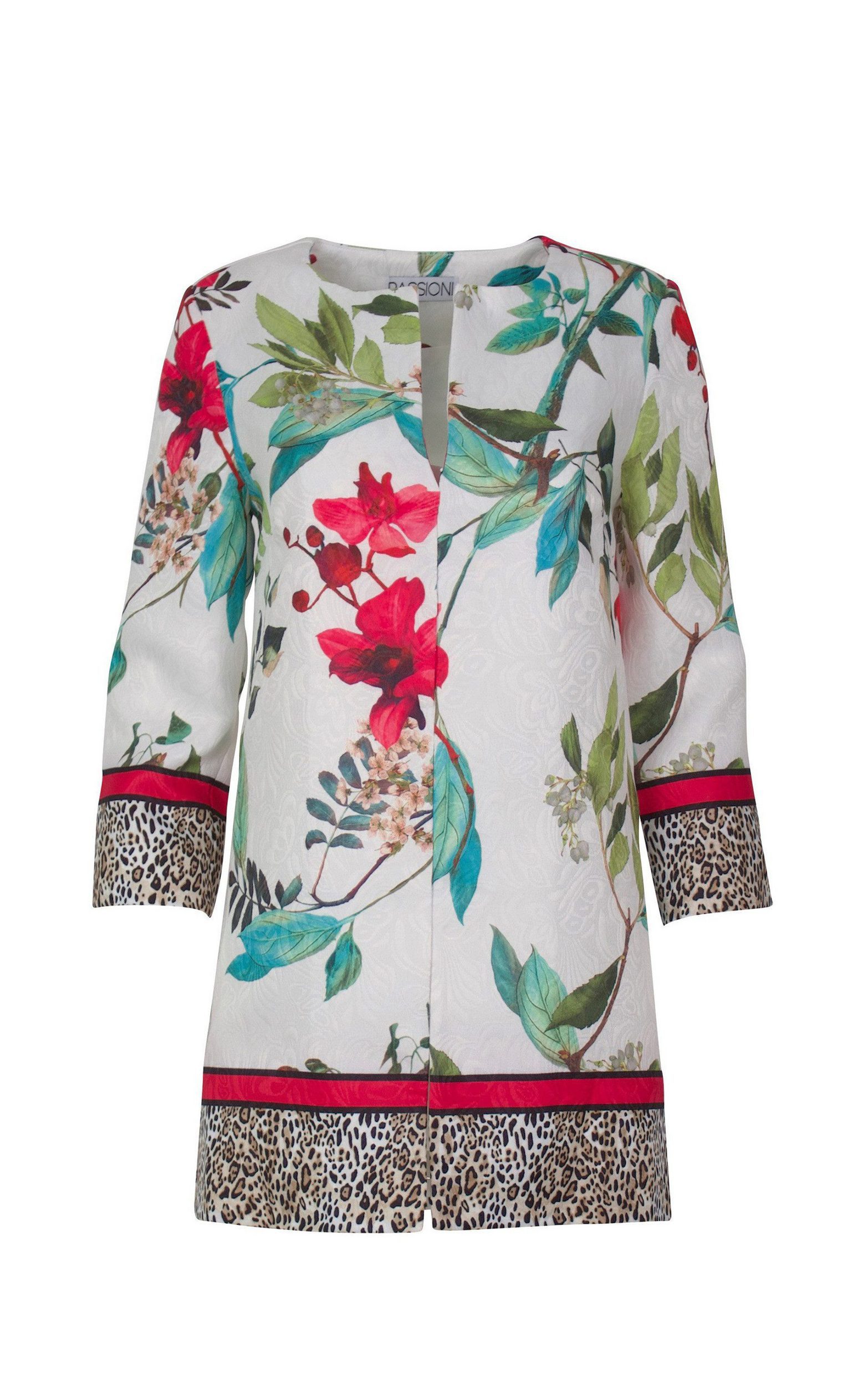 Passioni Sommerjacke mit floralem Print und Leo günstig online kaufen