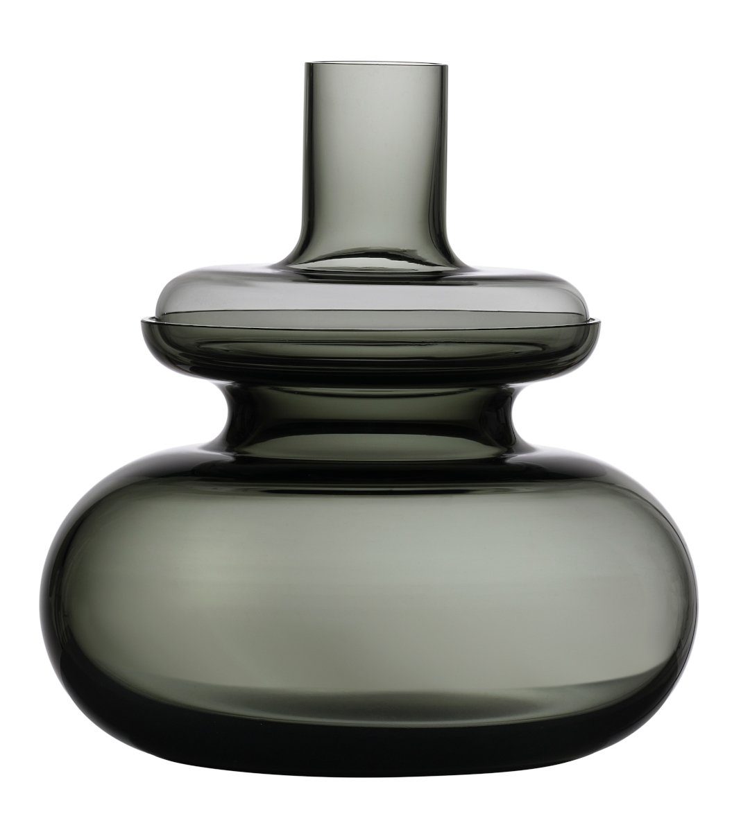 Zone Denmark Dekovase Inu Vase smoked grey 23 x 25 cm (Vasen), Vase Inu 23 x 25 cm Smoked Grey