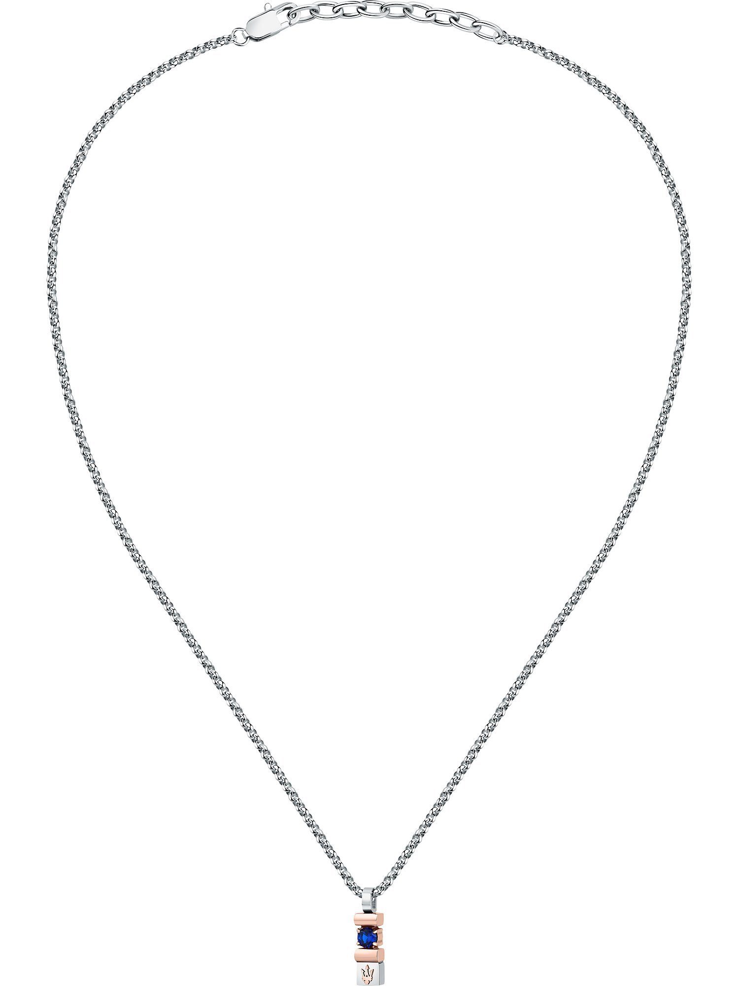 MASERATI Edelstahlkette Maserati Herren-Kette Edelstahl Saphir