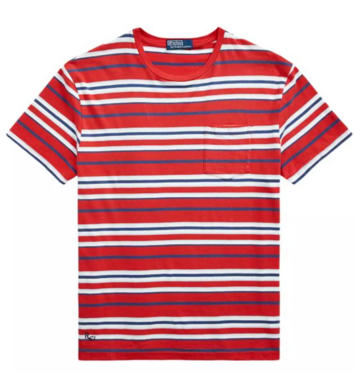 Polo Ralph Lauren T-Shirt Gauze Striped Custom Slim Fit klassisches Streife günstig online kaufen