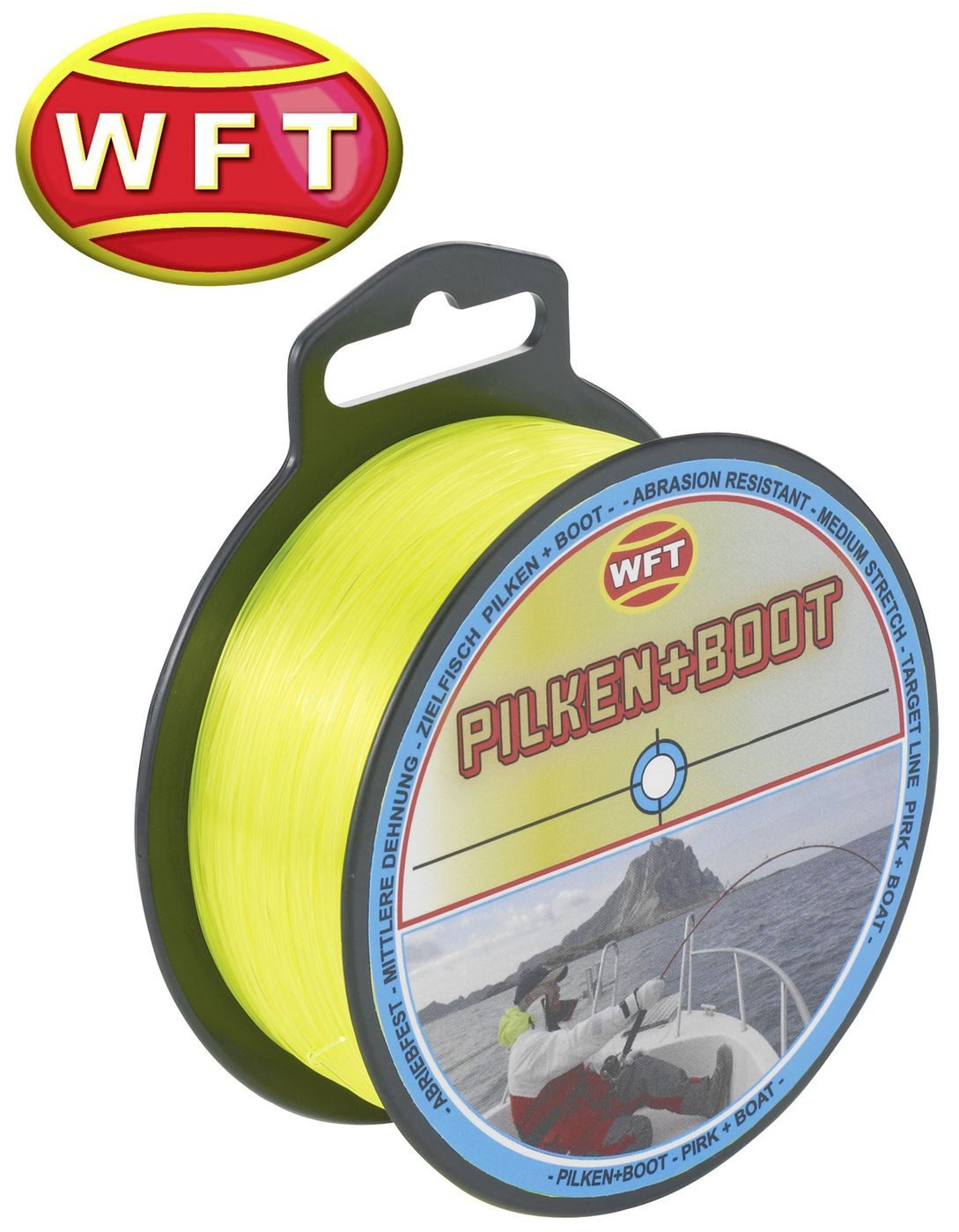 Angelschnur WFT Zielfisch Pilken & Boot 250m 0,40mm 11,8kg gelb - Angelschnur