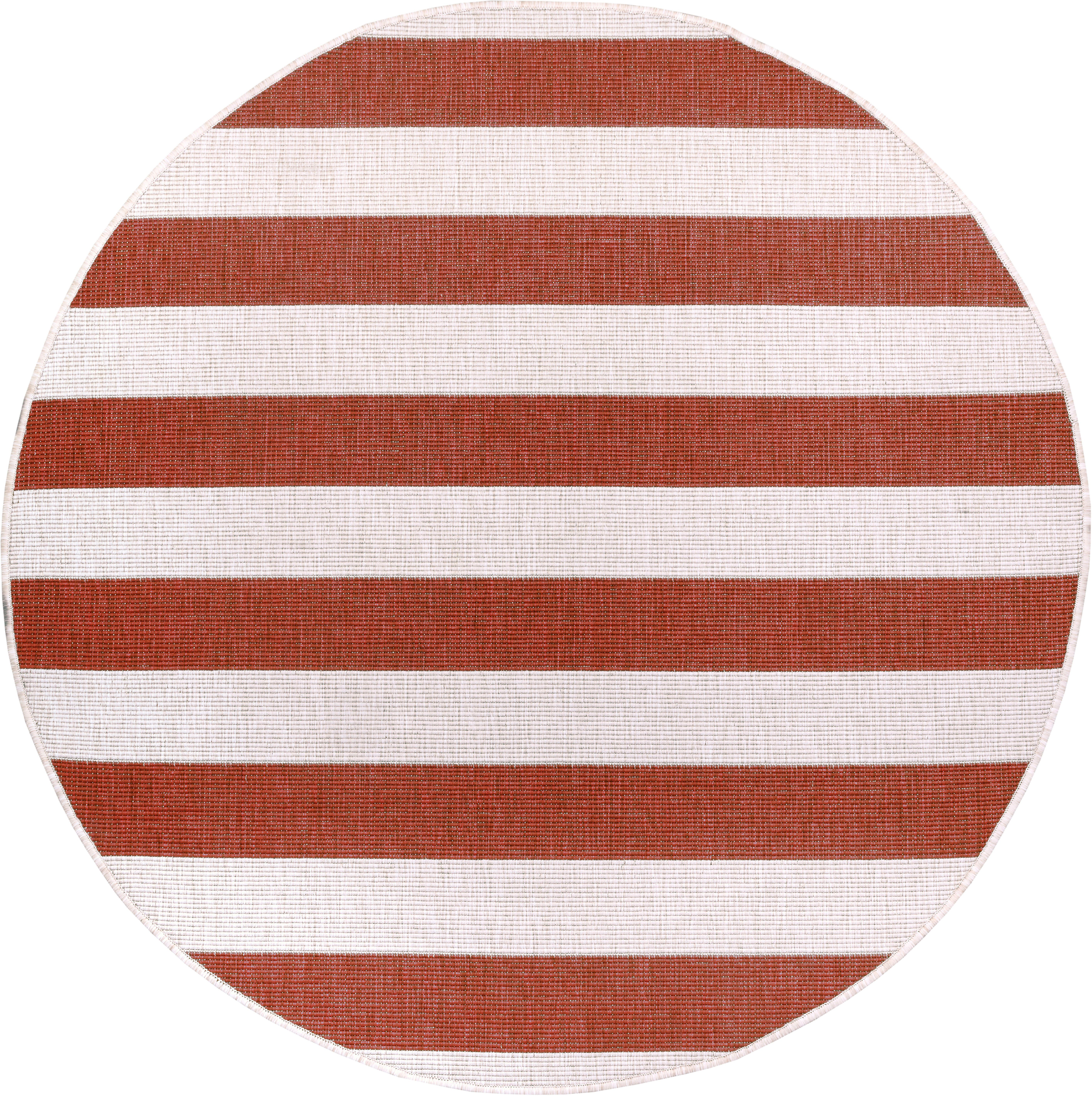 Teppich Alan, andas, rund, Höhe: 5 mm, Wendeteppich, Streifen, Scandi,  wetterfest, In- und Outdoor geeignet