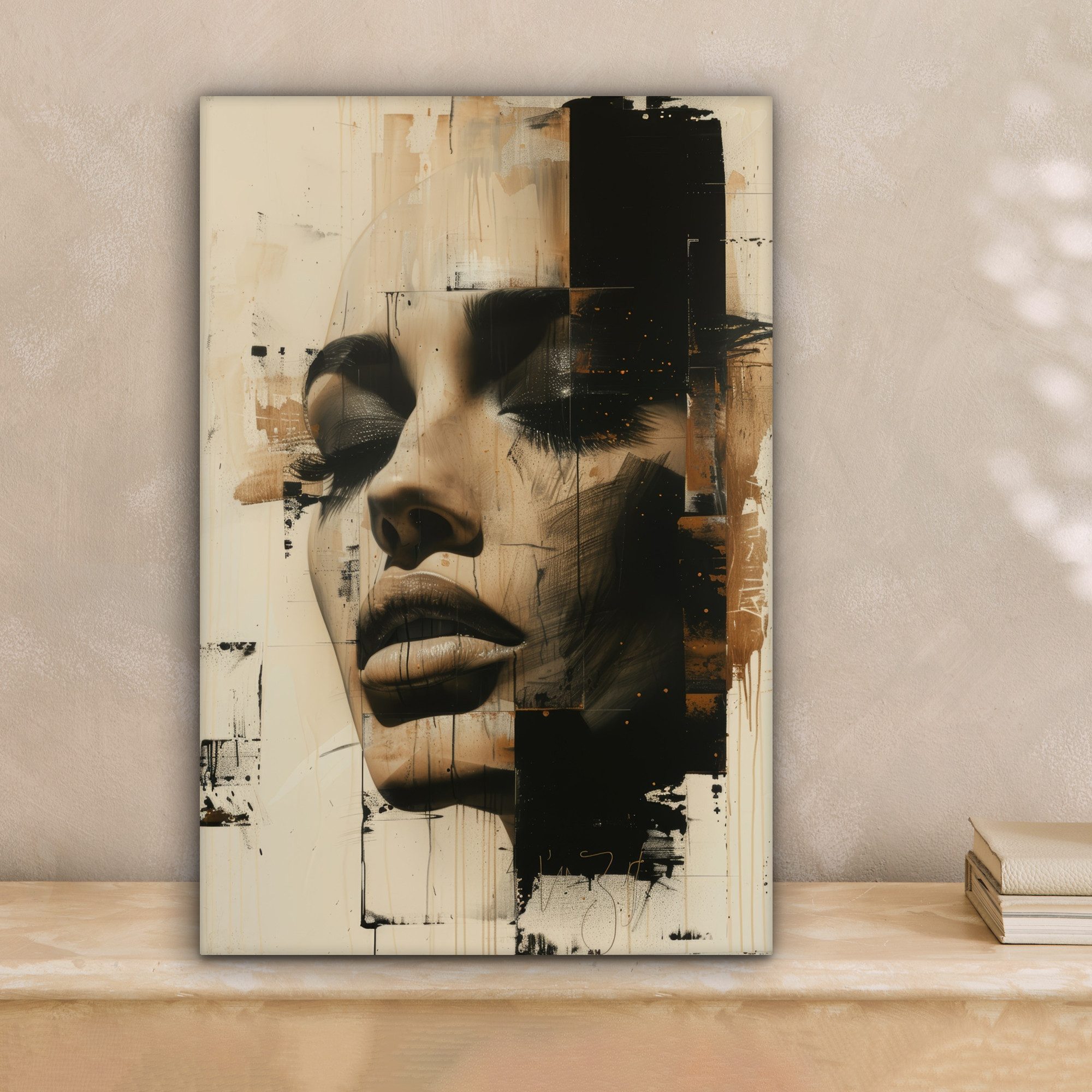 OneMillionCanvasses® Leinwandbild Frau - Gesicht - Abstrakt - Kunst, Fotodr günstig online kaufen