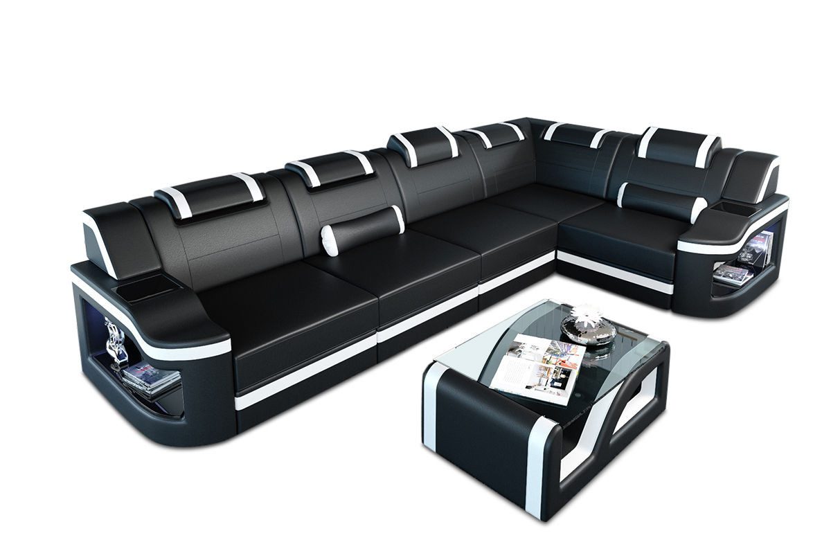 Sofa Dreams Ecksofa Ledersofa Padua L Form Mini, Designersofa, Sofa mit Lic günstig online kaufen