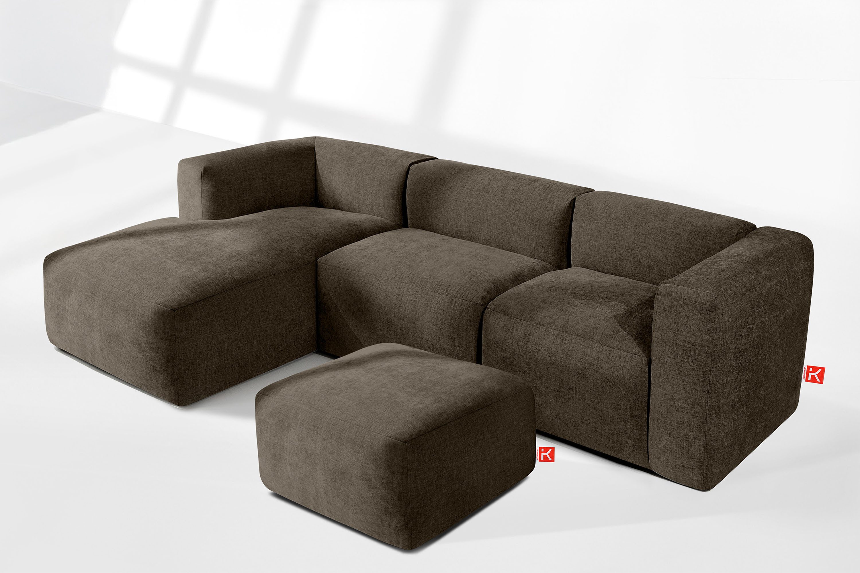 KONSIMO® Sitzhocker BUFFO Pouf, Polsterhocker, hergestellt günstig online kaufen