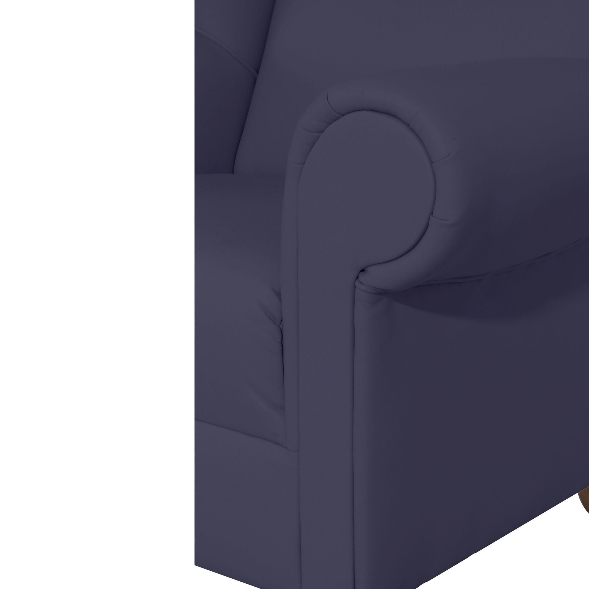 1-St), natur 58 dunkelblau Buche Sitz (Sparpreis Kessel inkl. Kunstleder Kasha Ohrensessel aufm Versand, hochwertig Kostenlosem Bezug Ohrenbackensessel / verarbeitet,bequemer