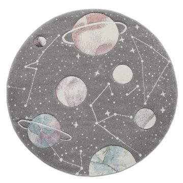 Kinderteppich Kinderteppich Spielteppich Mit Planeten Und Sternen, TT Home, Läufer, Höhe: 17 mm