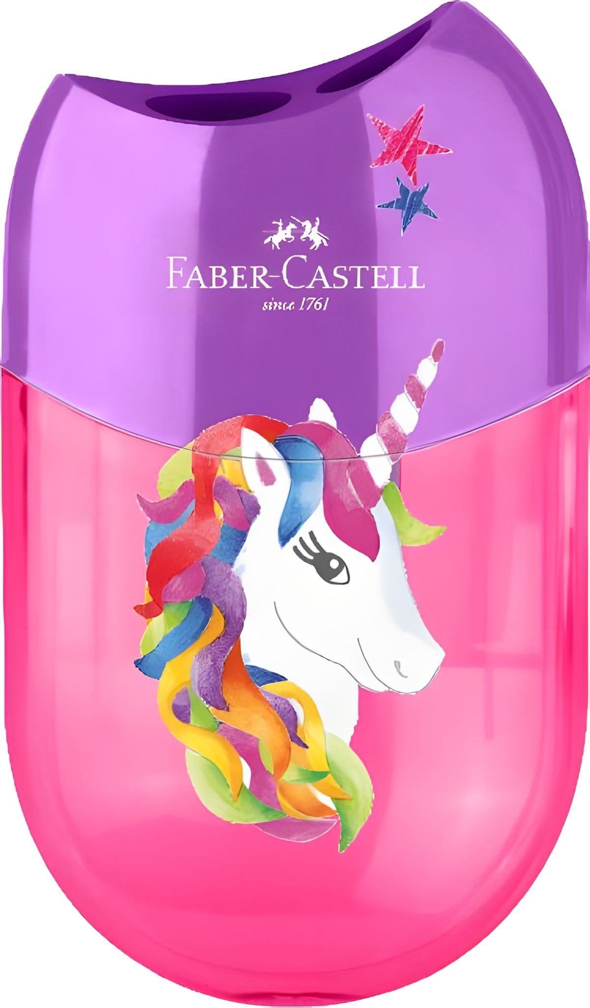 Faber-Castell Anspitzer Faber Castell Doppelspitzdose oval Einhorn