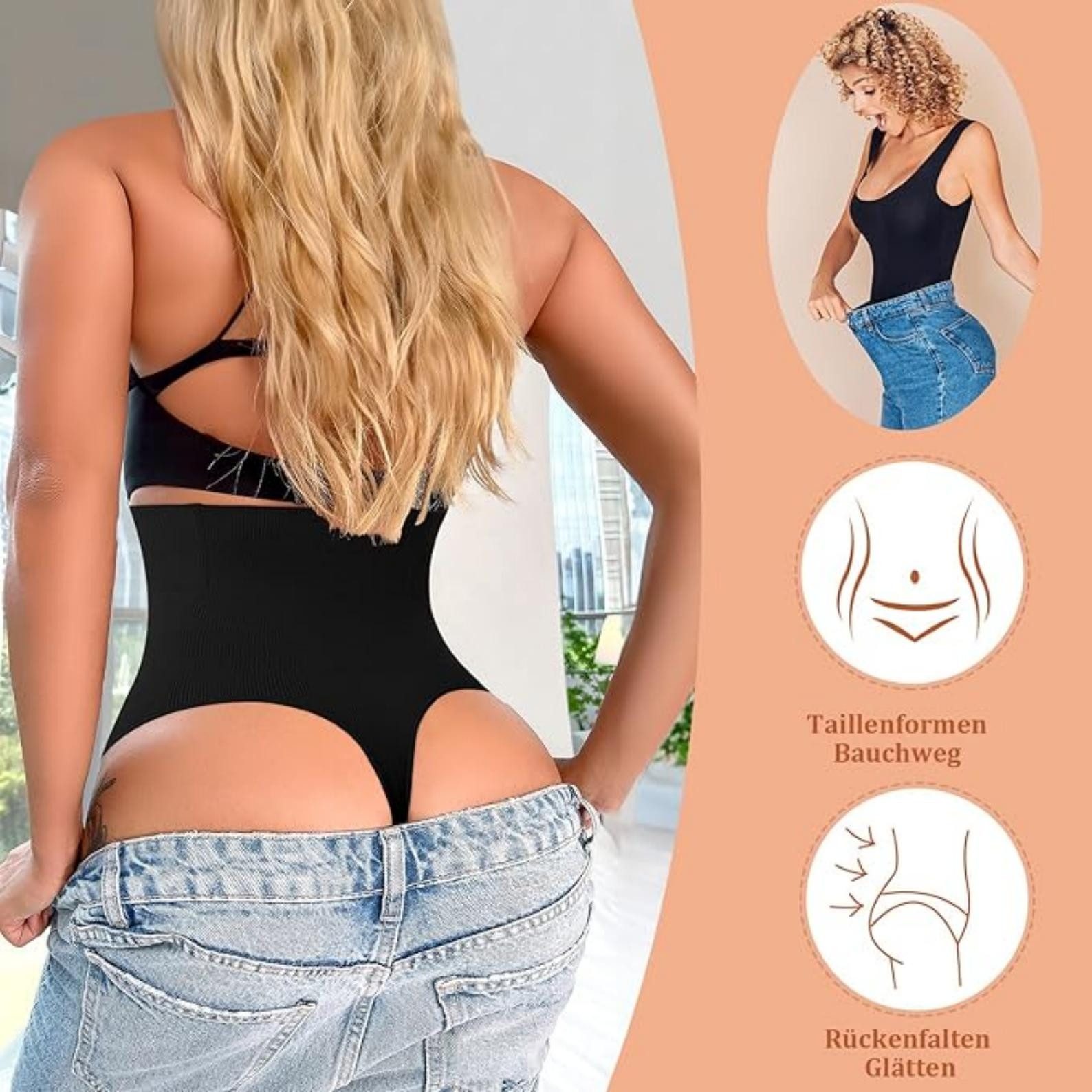 Bextsrack Taillenshaper Damen Bauchweg Unterhose Slips String Tanga Shapewear Miederhose