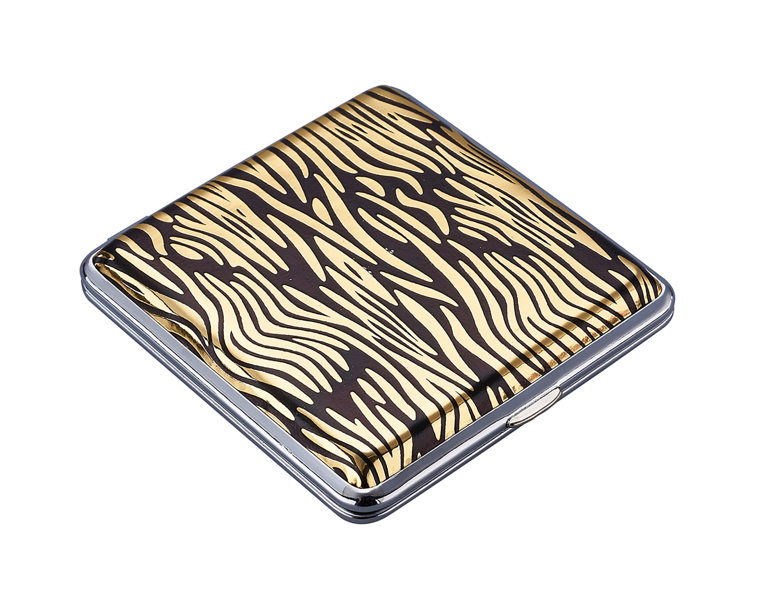 Etui ZIGARETTENETUI "Zebra" für 20 Zigaretten Leder Glanz 46 (Gold)