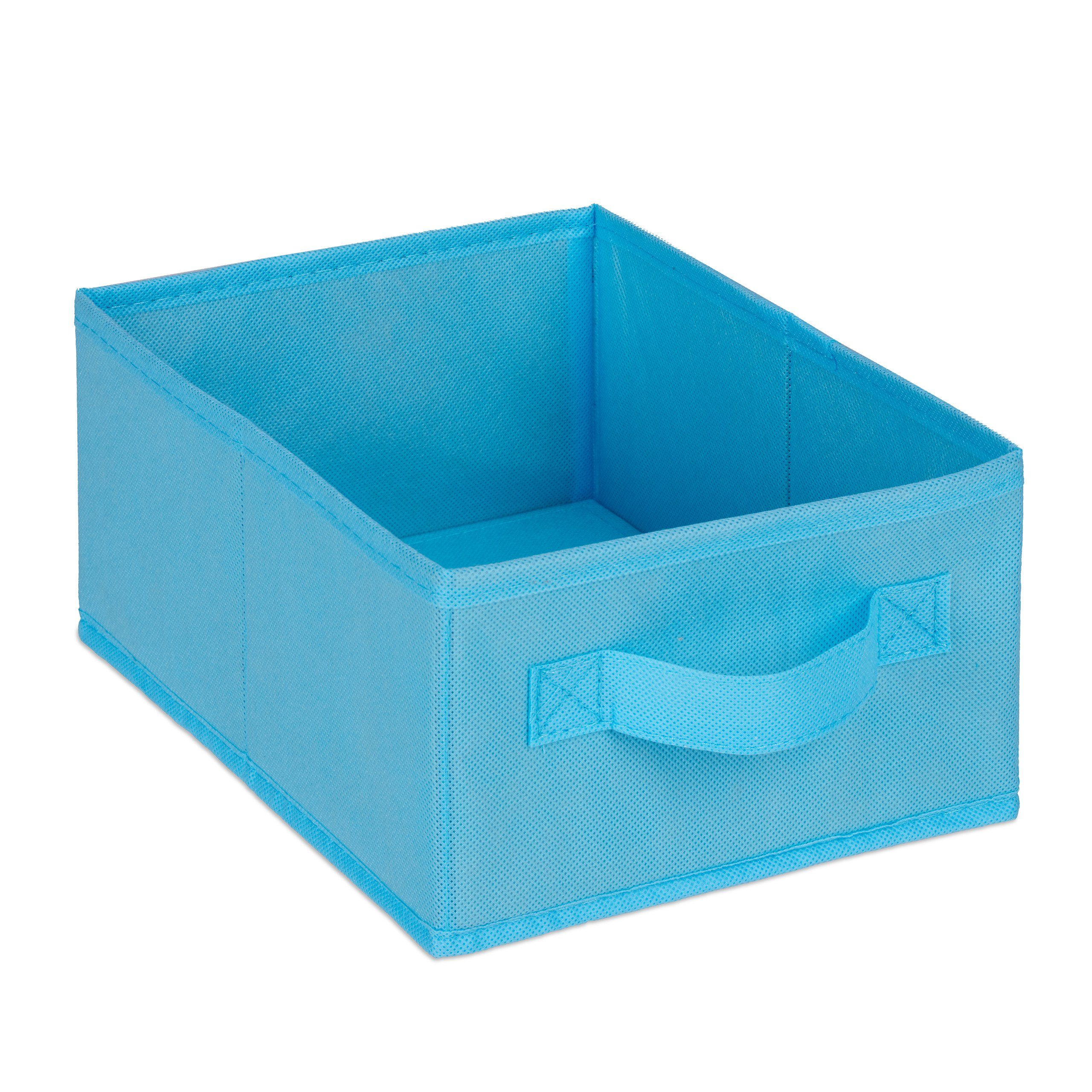 relaxdays Standregal Kinderregal mit 6 & Grau A Hellblau Boxen Hängefächern, Weiß 2