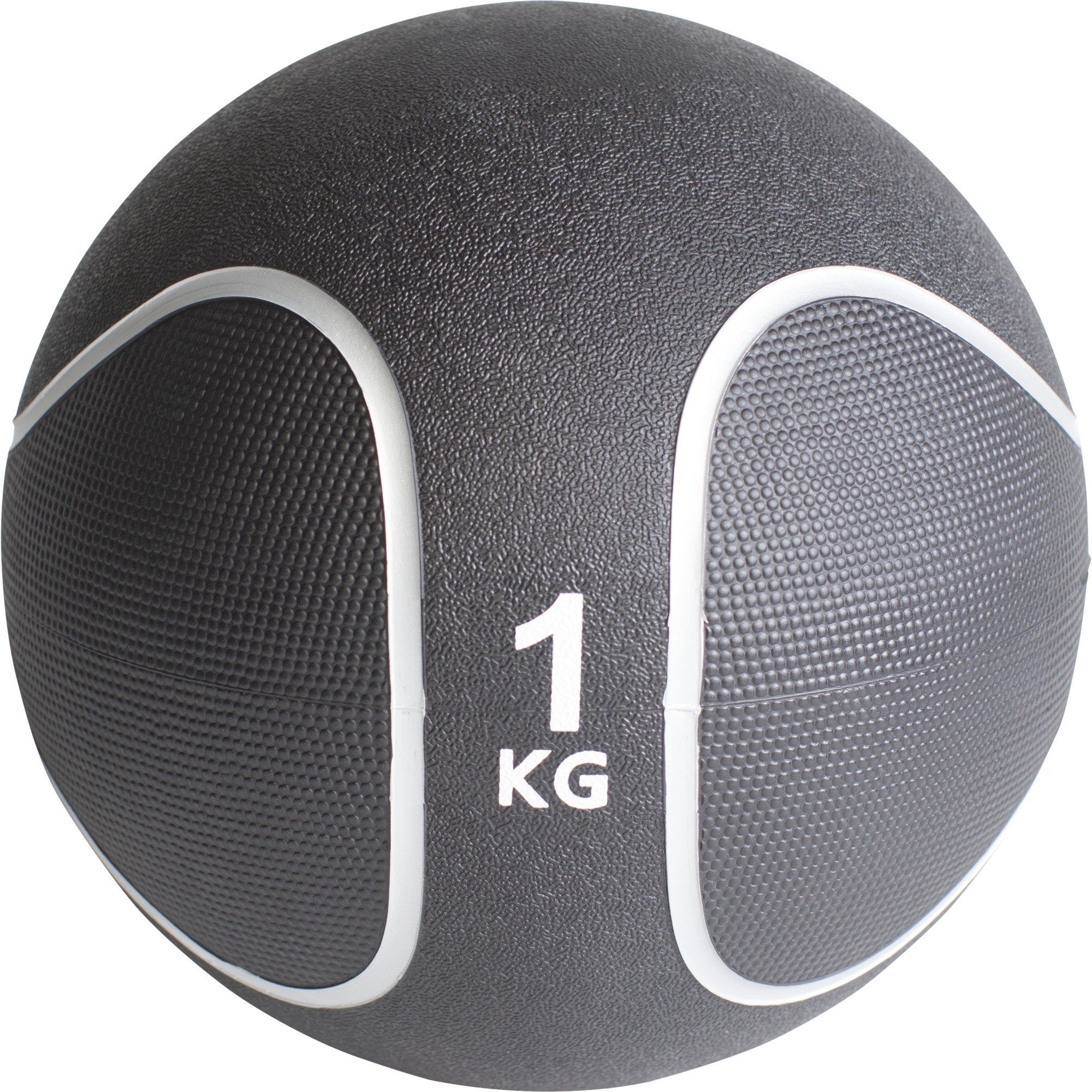 Medizinball Medizinball aus Gummi Schwarz/Silber 1 - 10 kg