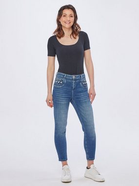 Christian Materne Skinny-fit-Jeans Denim-Hose koerpernah mit figurbetonter Naht