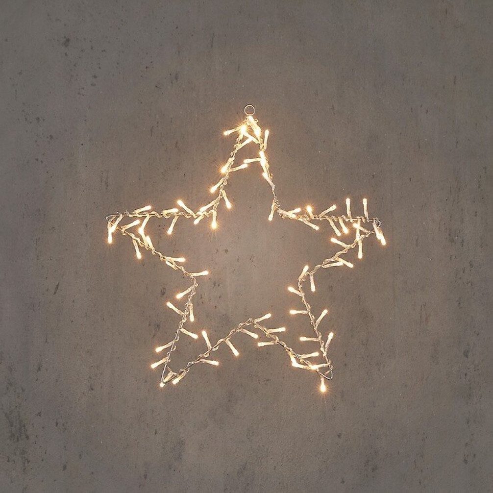 edelman LED Stern Metall mit Timer, LED fest integriert