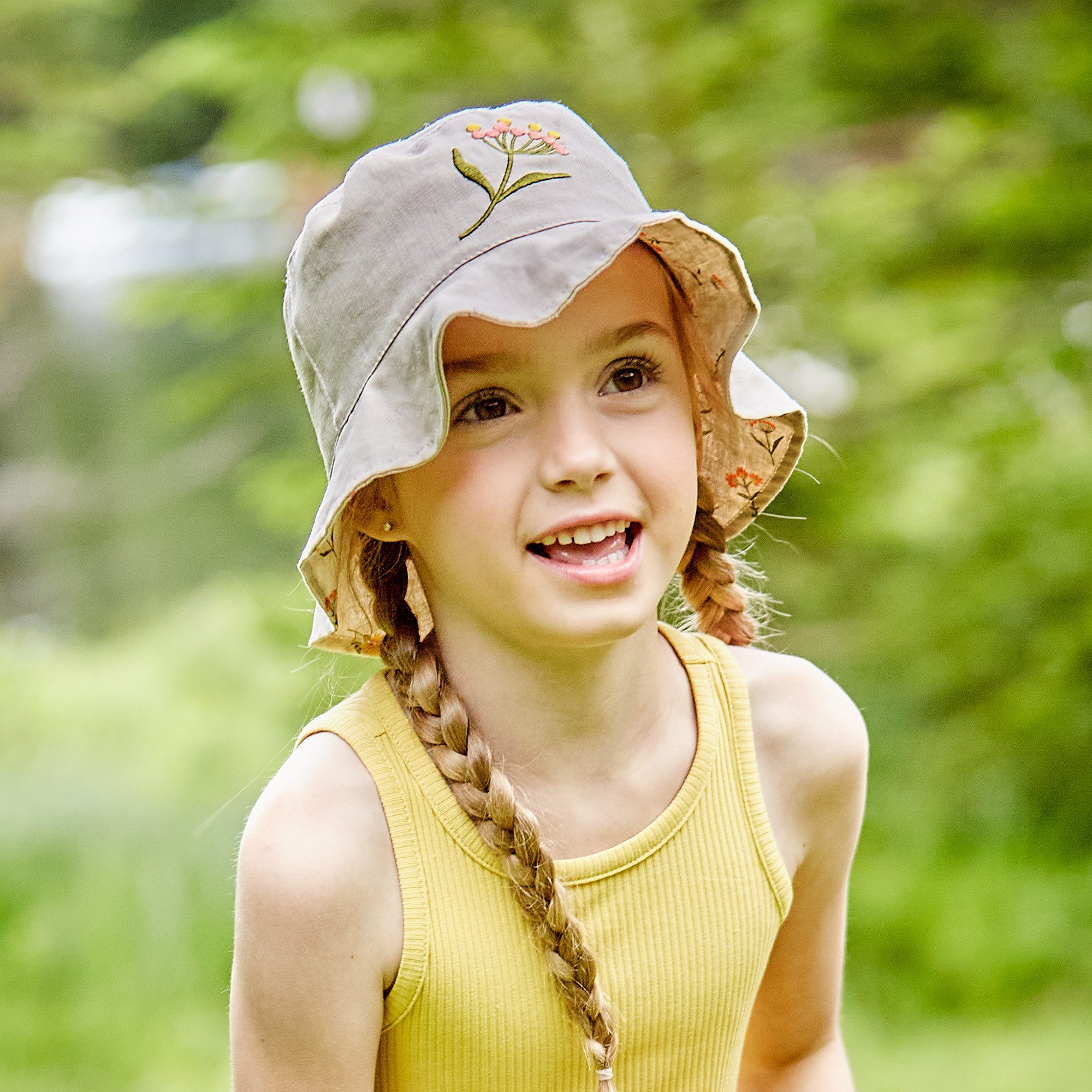 MAXIMO Fischerhut KIDS GIRL-Hut Blume, Futter UV 30 (1-St)