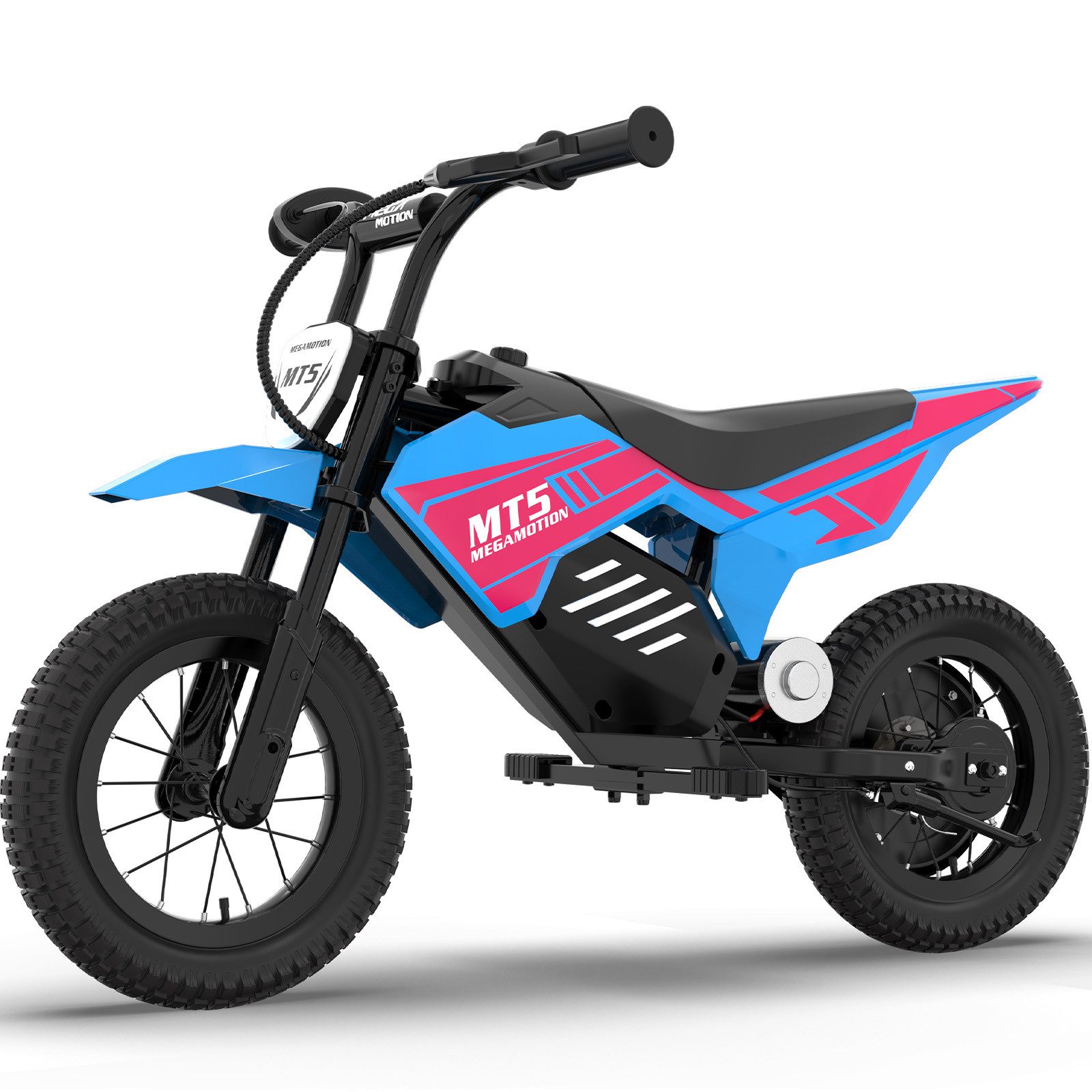 Mega Motion Elektro-Kindermotorrad MT5, 150W, 5,2AH, 8/16 km/h, 12 Zoll Luftreifen, Reichweite 10 km, Belastbarkeit 40 kg, Schnellladung 2–3 h, Elektromotorrad für ab 6 Jahren