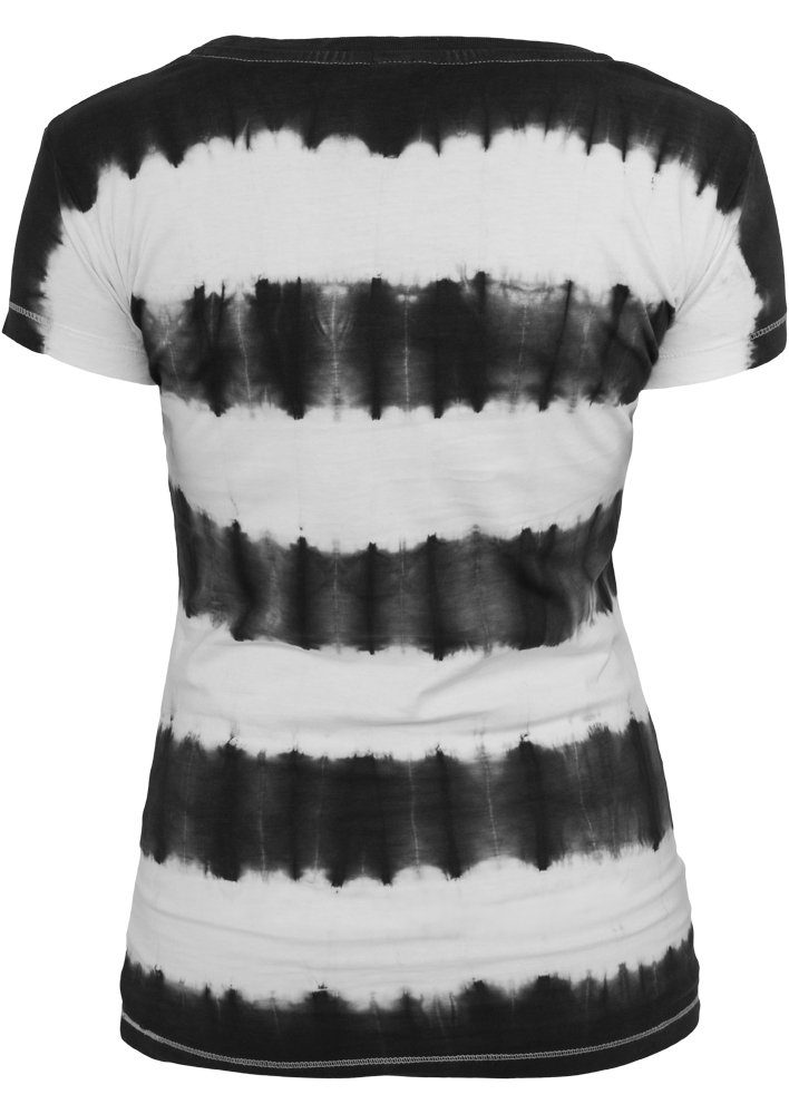 Dip Dye Damen Stripe Dye URBAN Stripe T-Shirt Ladies Dip CLASSICS TB596 Tee (1-tlg) blk/wht
