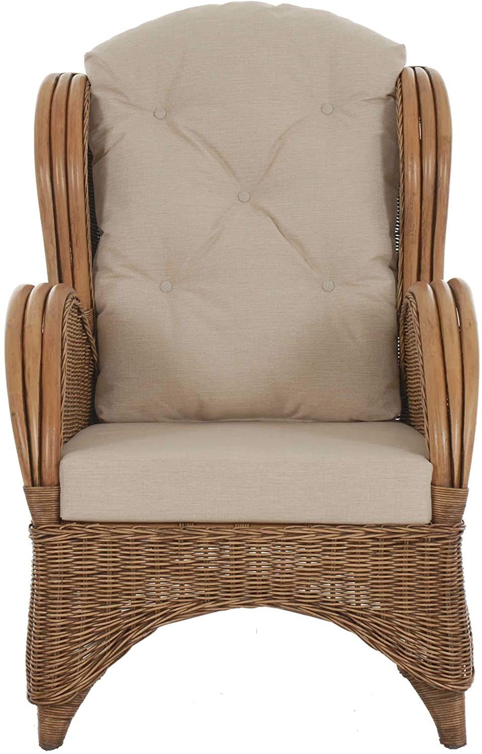 Krines Home Relaxsessel Ohrensessel Hochlehnsessel Rattan/Fernsehsessel günstig online kaufen