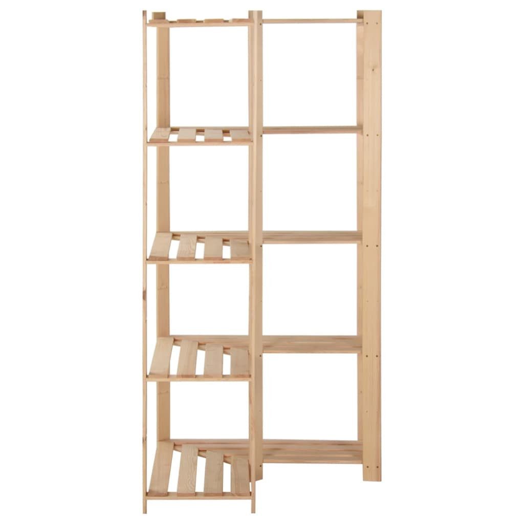 furnicato Eckregal aus massivem Kiefernholz 82,5 x 82,5 x 170 cm, 1-tlg.