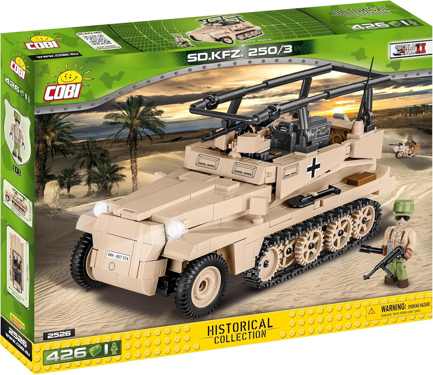 2526 Panzer DAK Sd.Kfz.250/3 Small Army WWII Spielbausteine