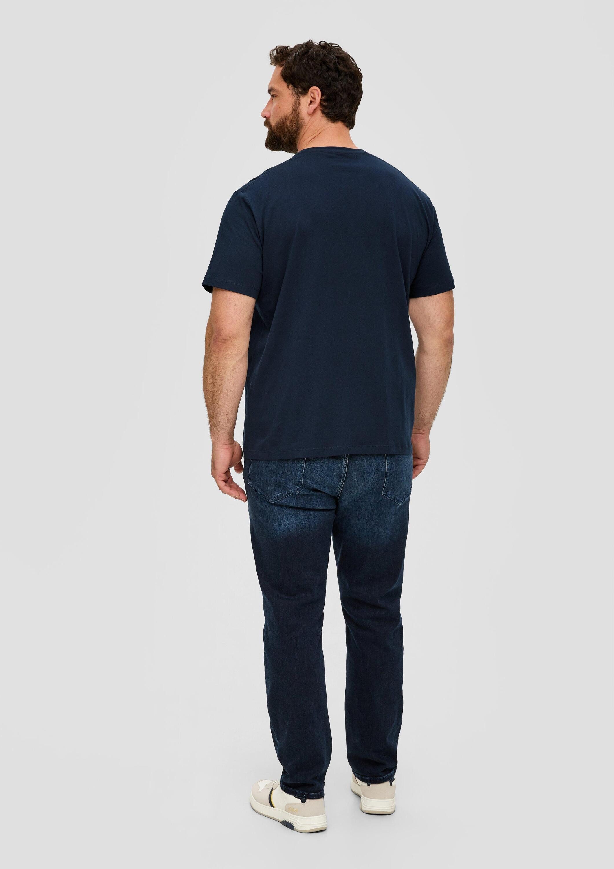 s.Oliver Kurzarmshirt T-Shirt Baumwoll-T-Shirt mit Logo-Print