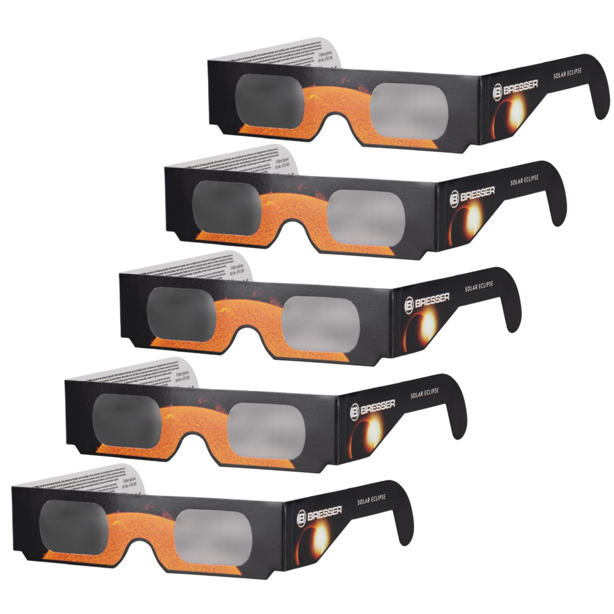 BRESSER Teleskop Bresser Sonnenfinsternis-Brille 5 Stück