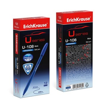 Erich Krause Kugelschreiber, Kugelschreiber U-108 Original 0,3mm 12er Pack Blau