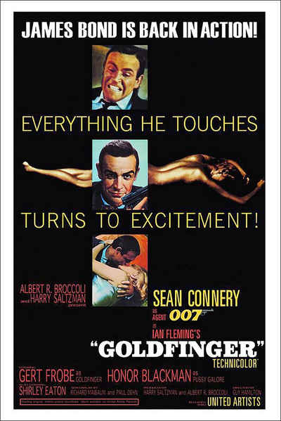 PYRAMID Poster James Bond Goldfinger Excitement (Sean Connery) 61 x 91,5