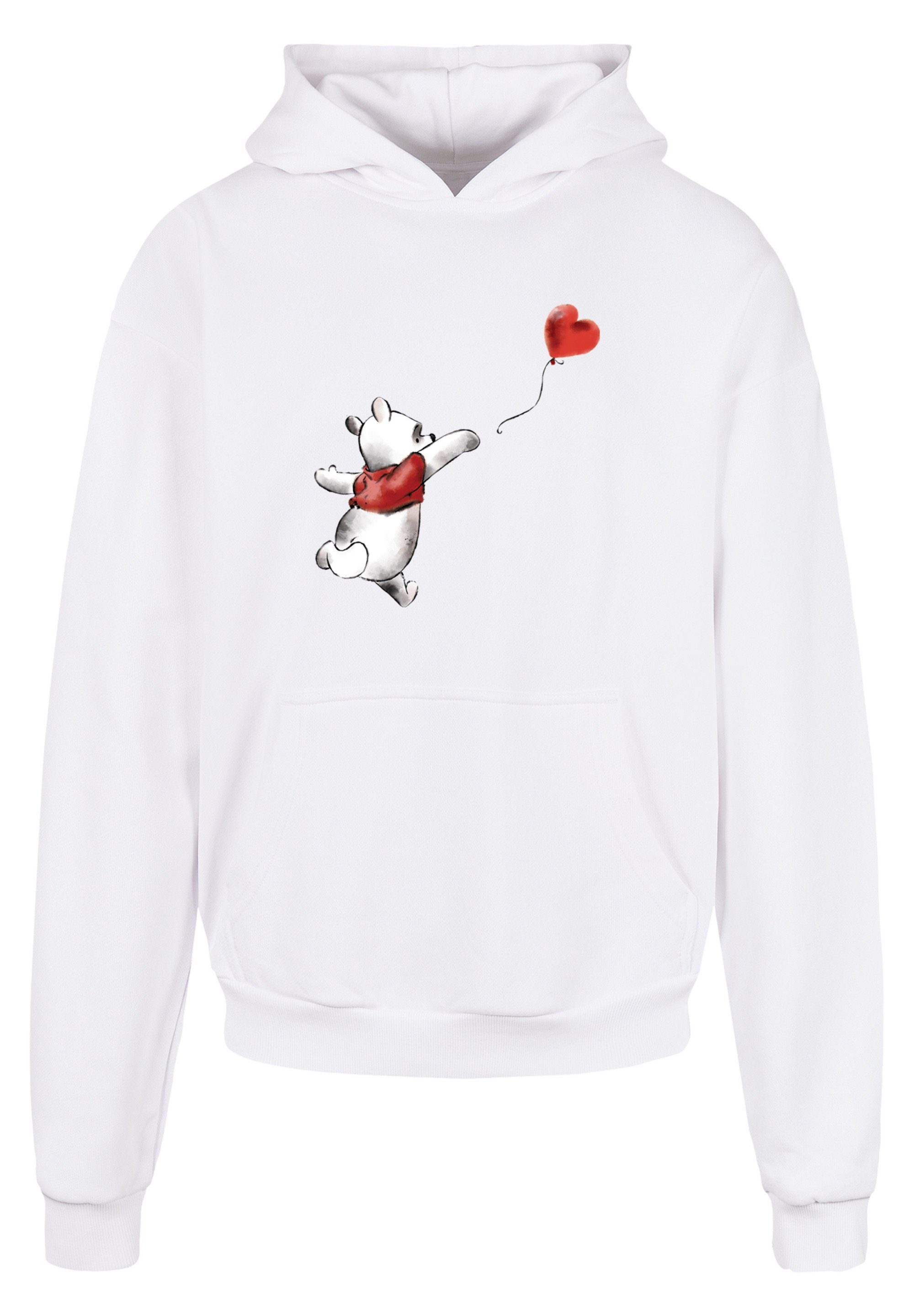 Balloon Sweatshirt F4NT4STIC Herren,Premium Disney & weiß Winnie The Merch,Oversize,Kapuzenpullover,Bedruckt Pooh
