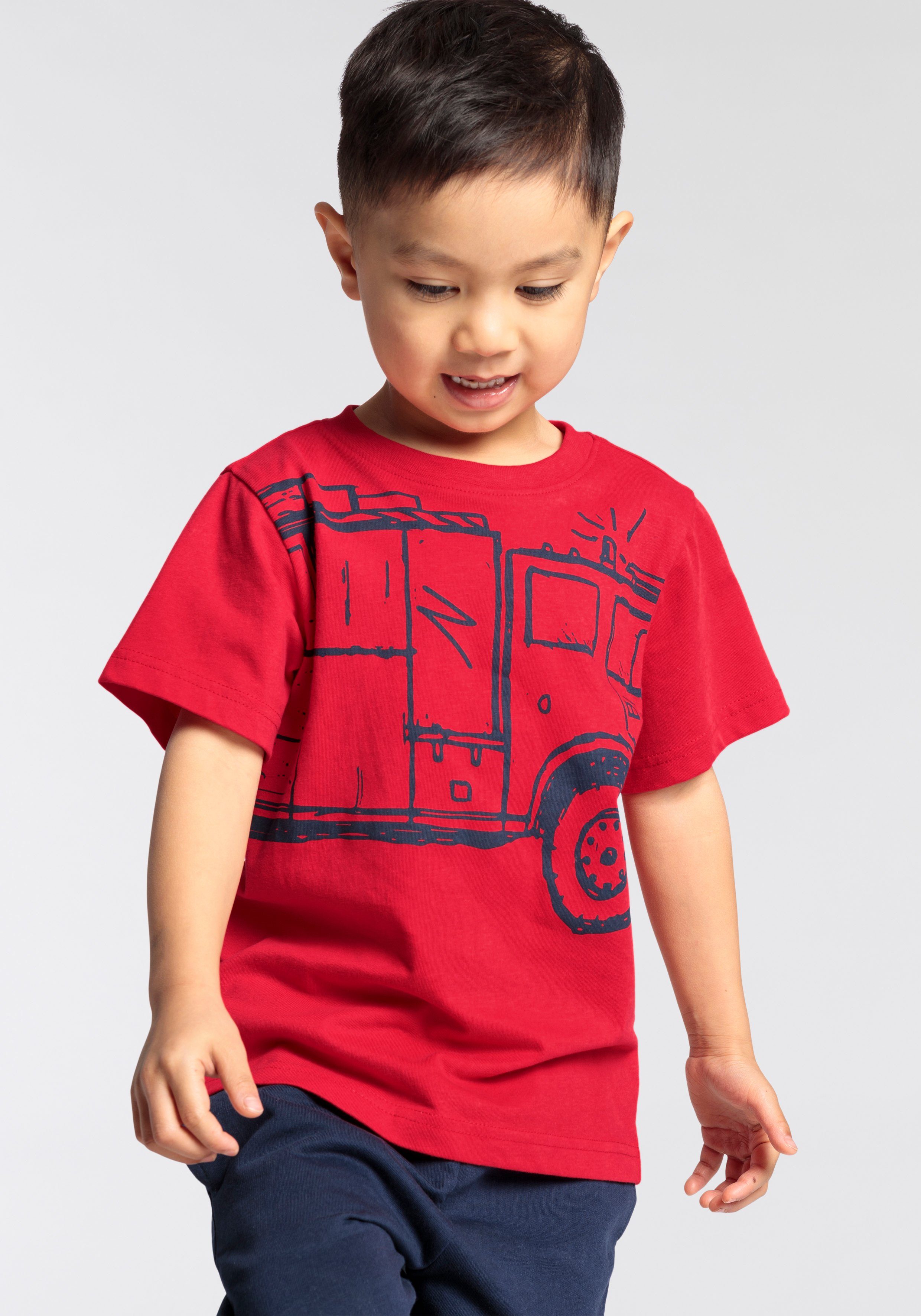 KIDSWORLD T-Shirt FEUERWEHR Druck für kleine Jungen