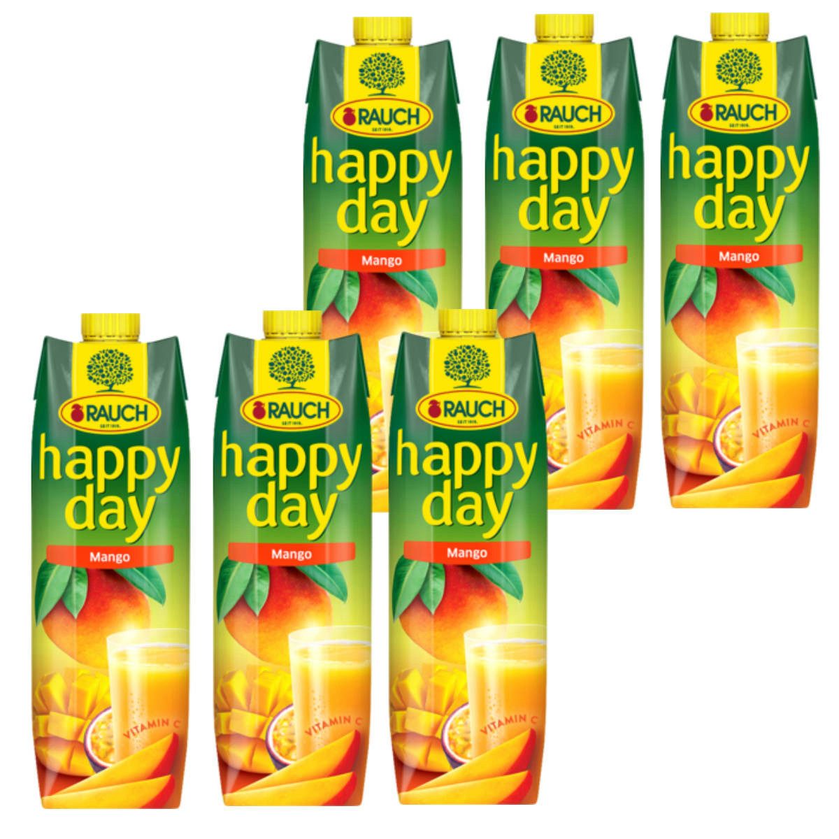 Rauch Fruchtsäfte Saft, Rauch Happy Day Mangofruchtsaft aus Mangomark 1000ml 6er Pack