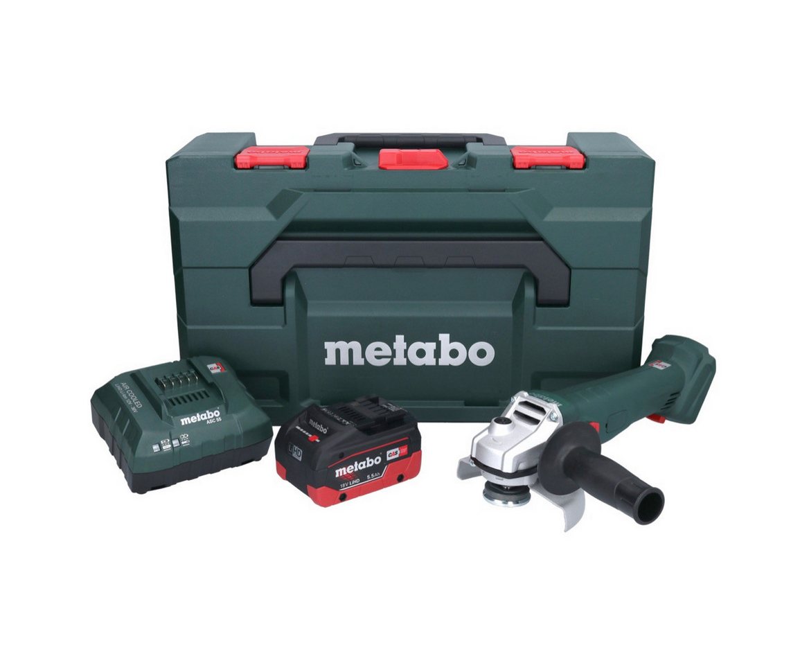 Thumbnail - metabo Winkelschleifer W 18 7-125 Akku Winkelschleifer 18 V 125 mm + 1x Akku 5,5 Ah + Ladege