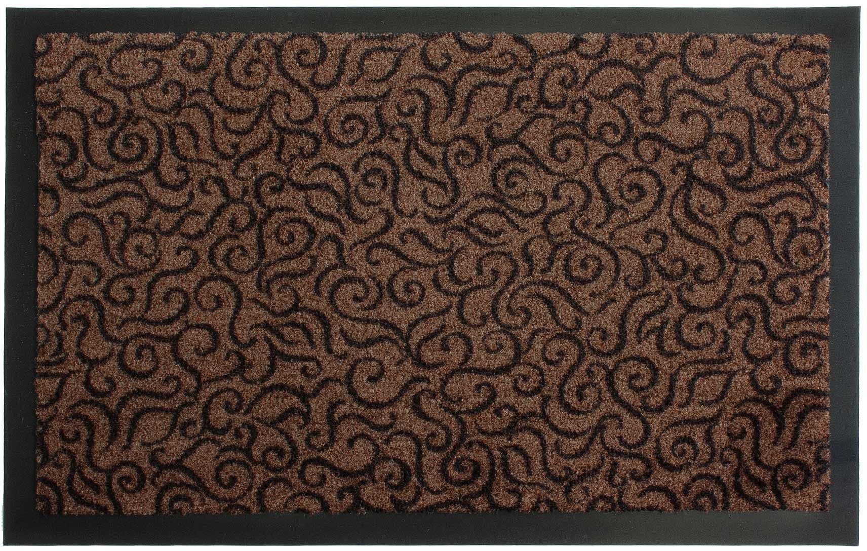 Textil, braun rutschhemmend, waschbar, Größe 90x150 Küche BRASIL, in Höhe: Primaflor-Ideen mm, cm, rechteckig, Küchenläufer 6