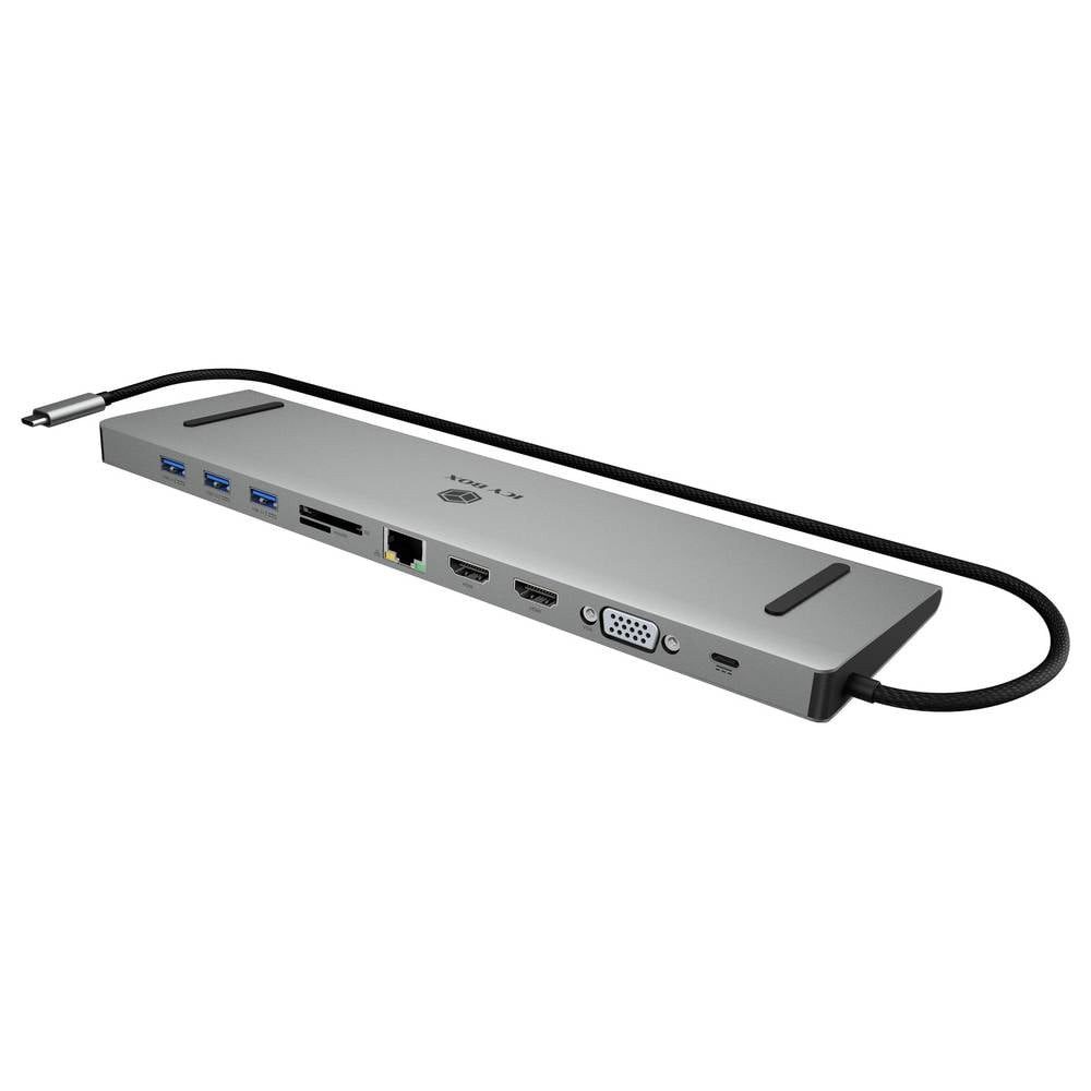 ICY BOX Laptop-Dockingstation USB Type-C® DockingStation mit dreifacher Videoausgabe 61145