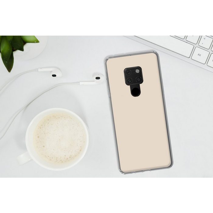 MuchoWow Handyhülle Hell - Beige - Farbe - Unifarben Phone Case Handyhülle Huawei Mate 20 Silikon Schutzhülle RV10733