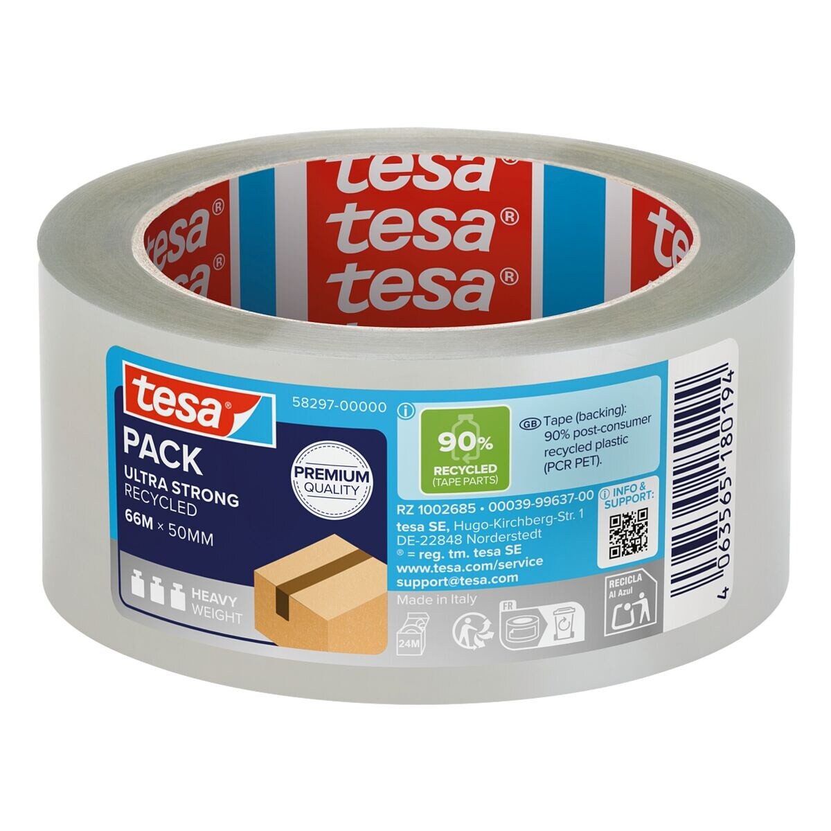 tesa Klebeband Eco & Ultra Strong ecoLogo (1-St) 50 mm / 66 m