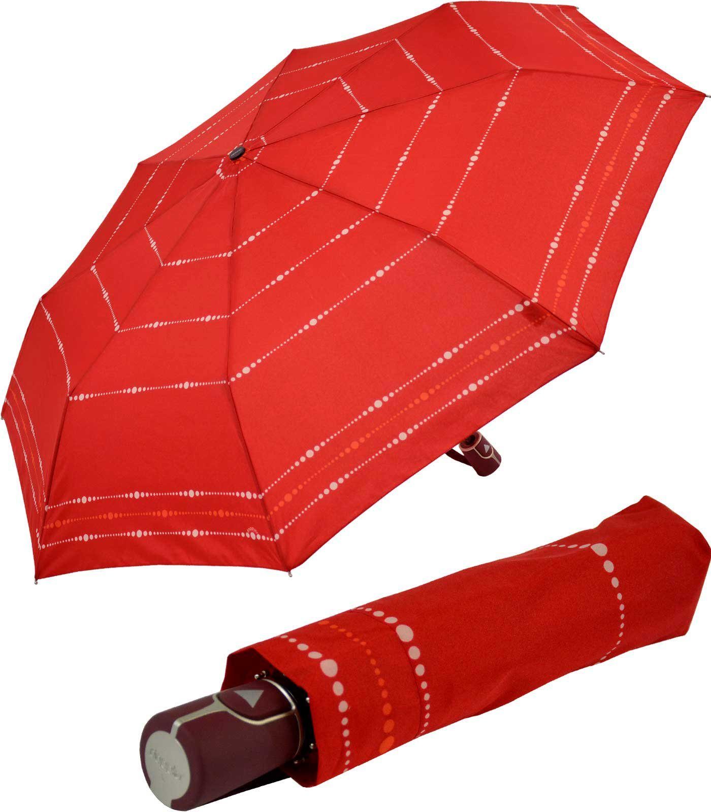 doppler® Taschenregenschirm Damen Auf-Automatik Magic Fiber - Sydney, elegant, stabil und praktisch rot