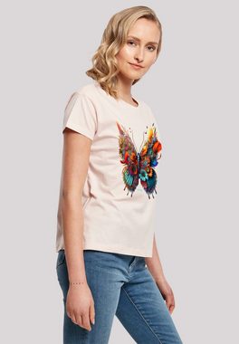 F4NT4STIC T-Shirt Schmetterling Blume Print