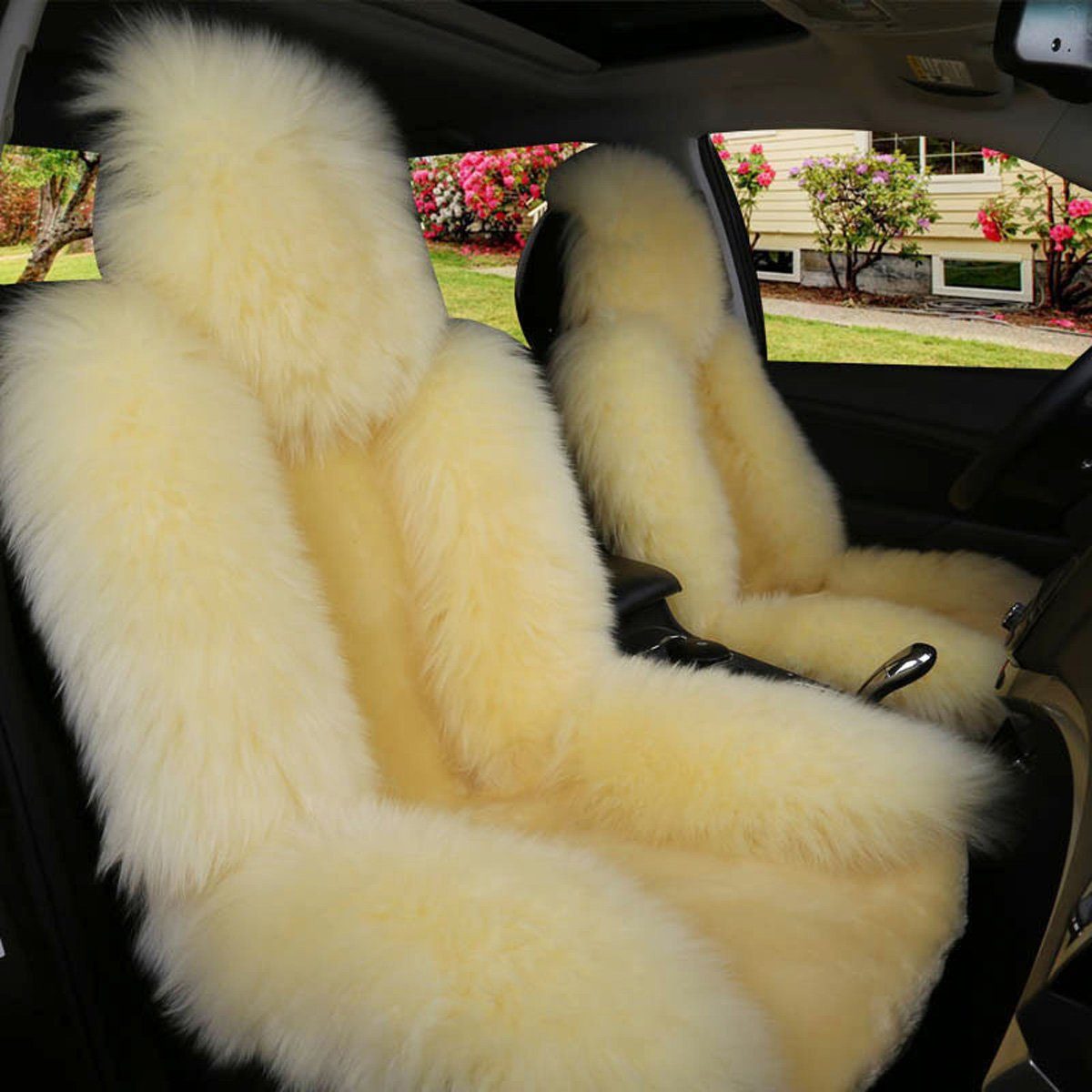 Auto-Sitzkissen aus Schafwolle 