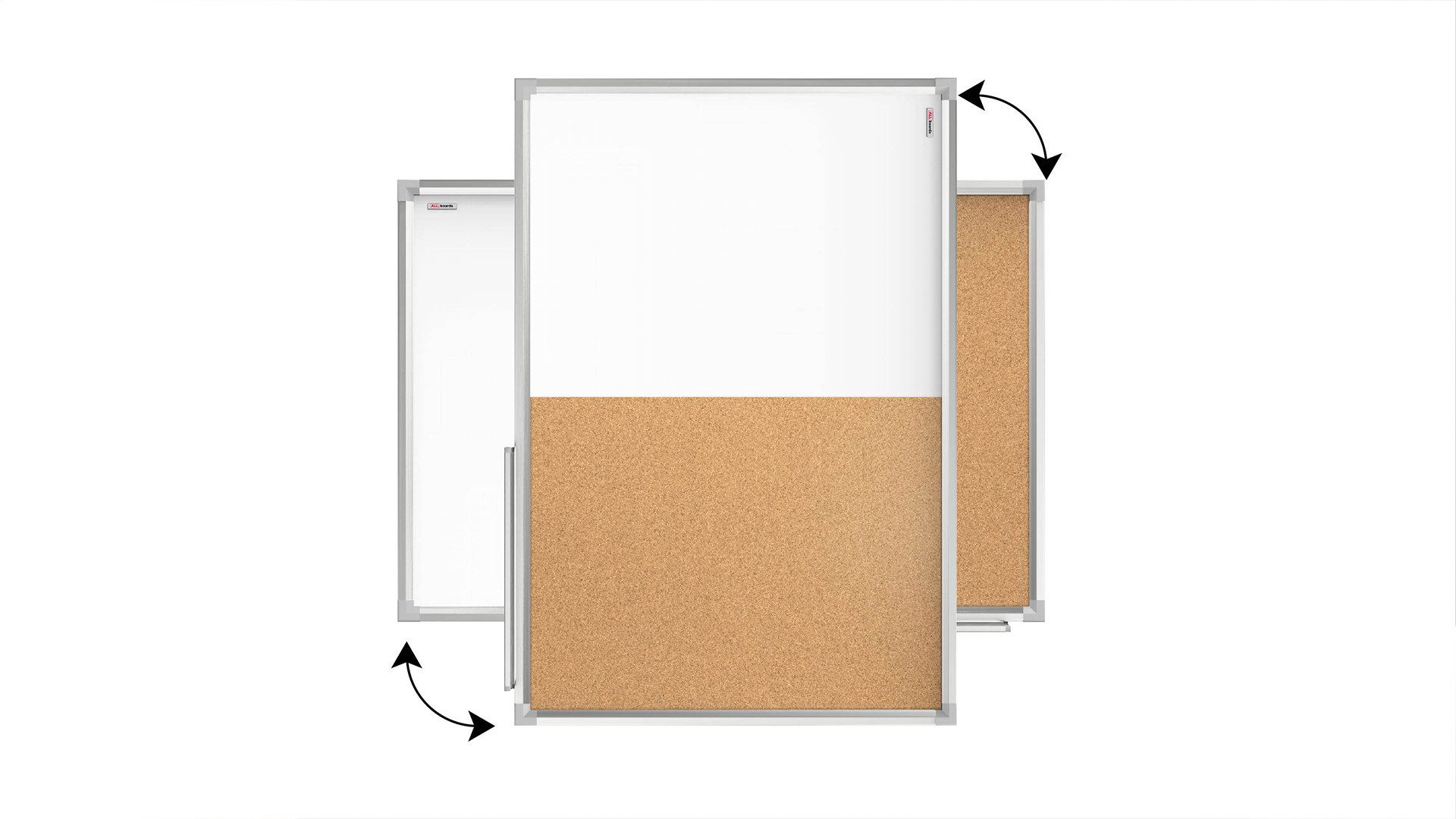 ALLboards Magnettafel ALLboards Kombitafel 2 in 1 Magnettafel & Kork-Pinnwand – Bild 3 von 5