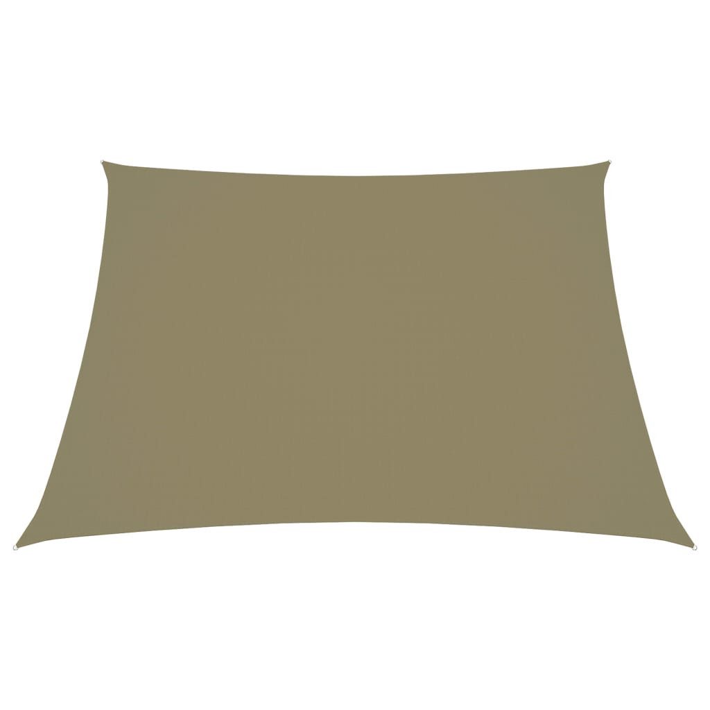 vidaXL Sonnensegel Sonnensegel Oxford-Gewebe Trapezförmig 2/4x3 m Beige, (1-tlg)