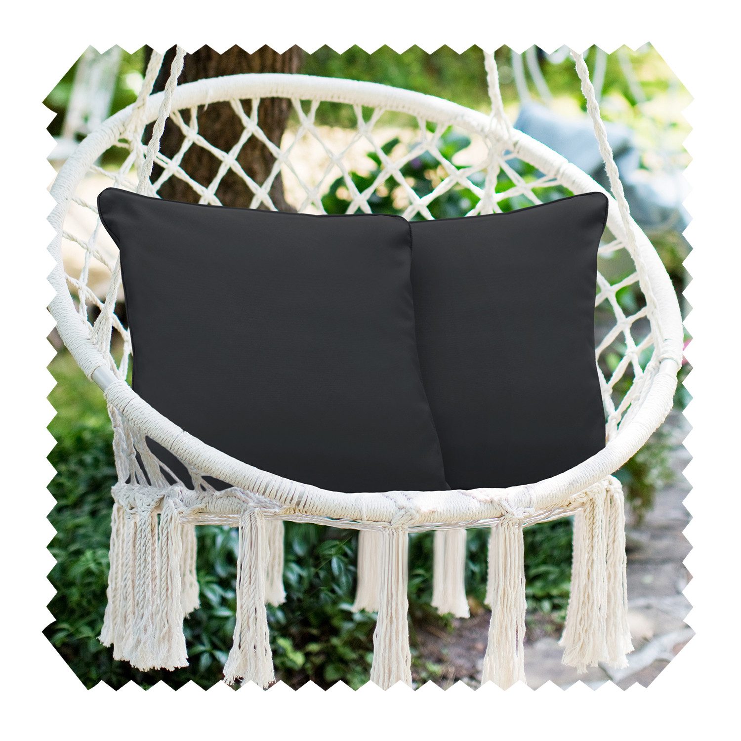 novely® Dekokissen 2er-Set OUTDOOR DEKOKISSEN - Wasserabweisender Kissenbezug - 45x45 cm, Schmutz- und wasserabweisend, Waschbar, Pflegeleicht