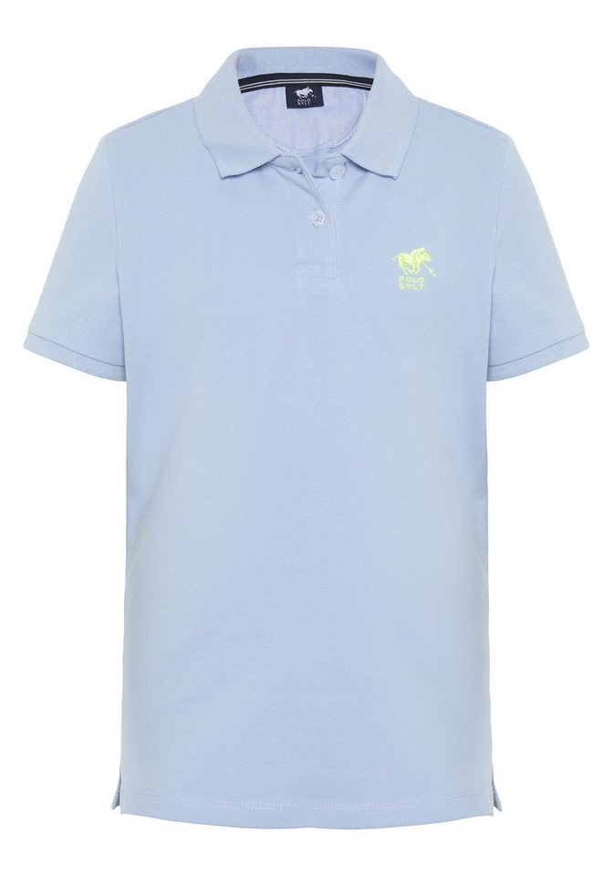 Polo Sylt Poloshirt im Basic-Look mit Label-Stitching